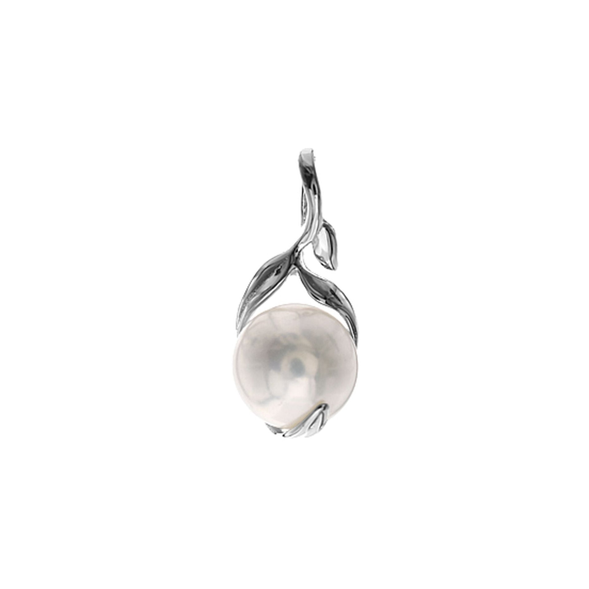 Astrid tapered leaves pearl pendant