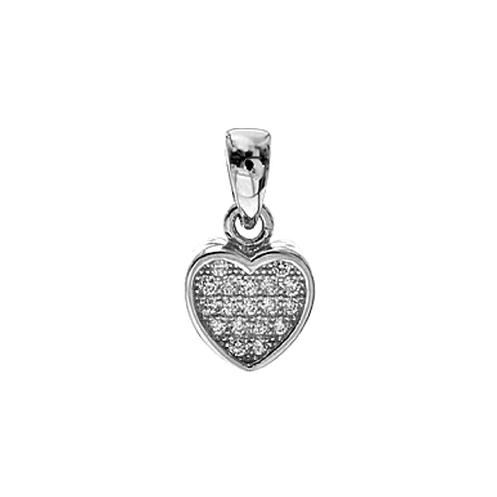 Mariah deep bezel heart pendant