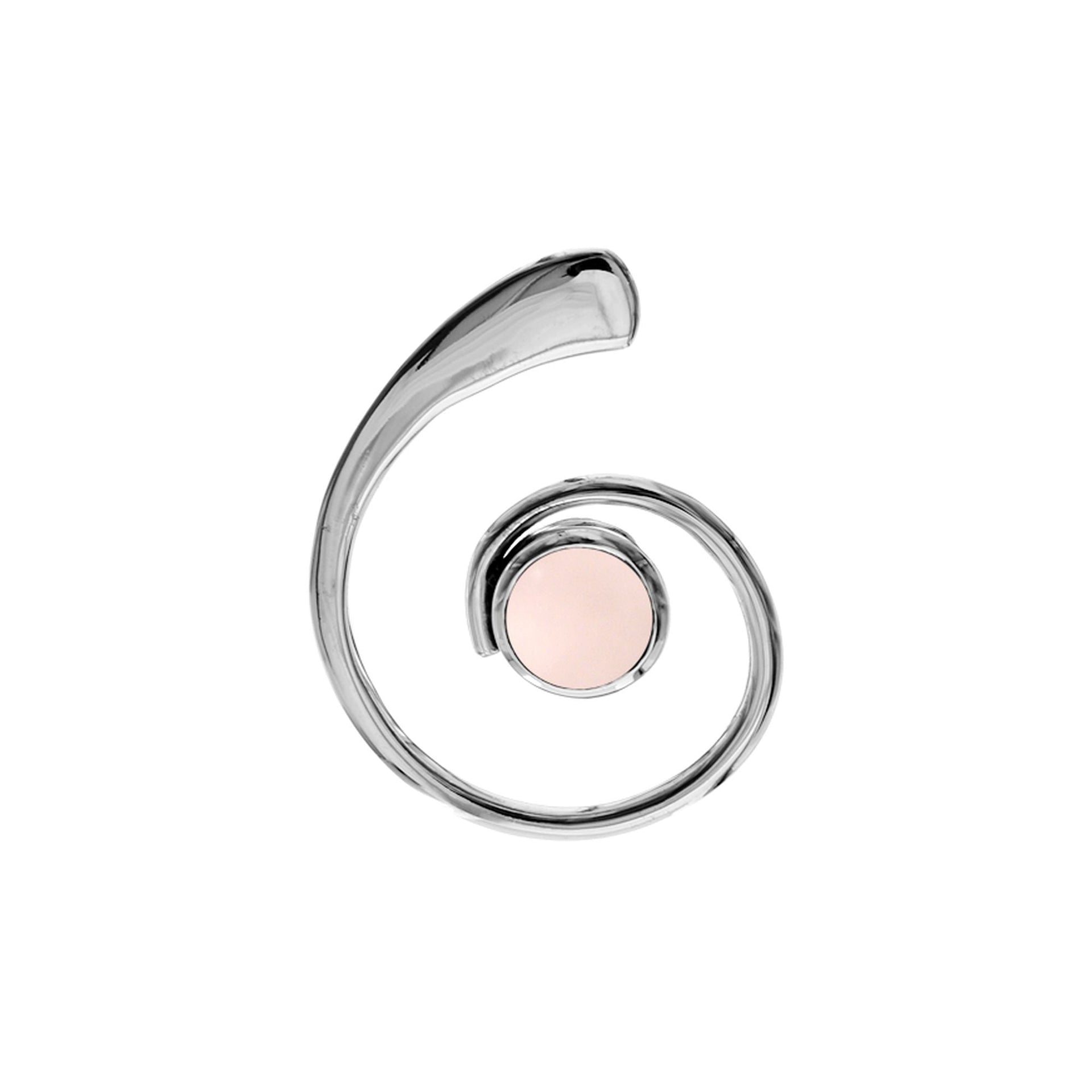 Amy rose quartz swirl pendant