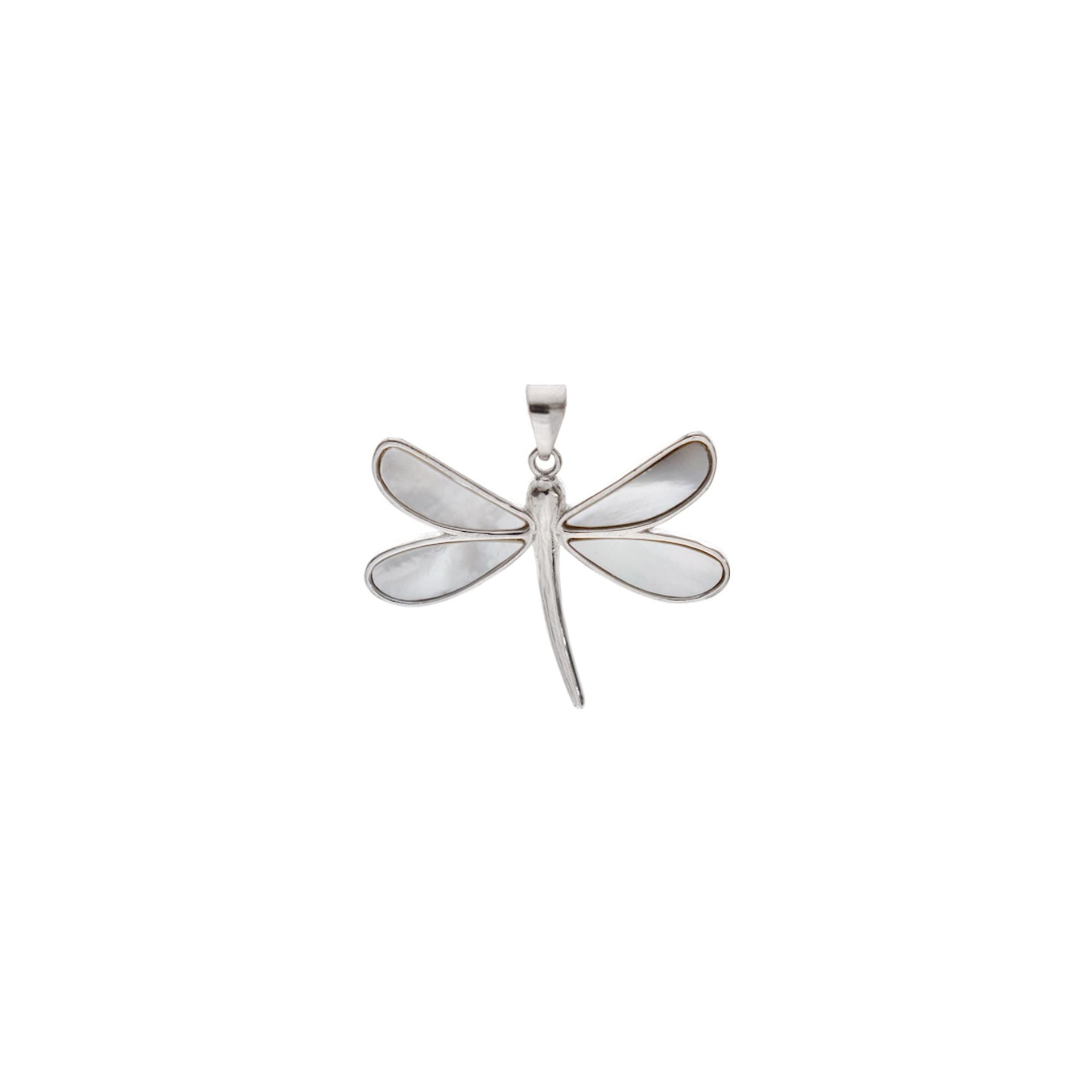 Bronwen mother of pearl dragonfly pendant