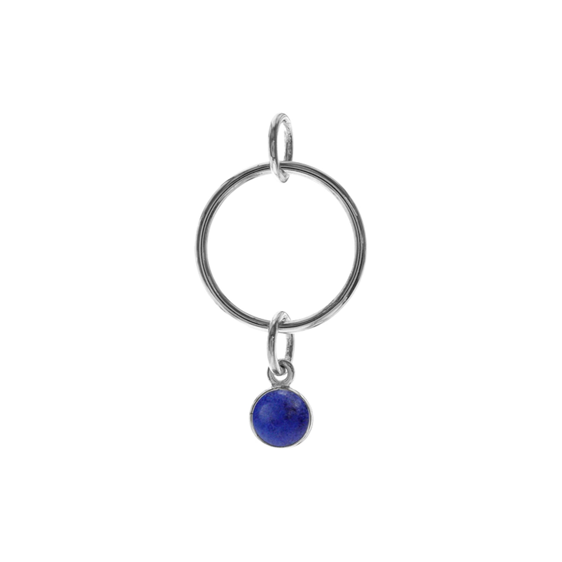 Hoop design lapis lazuli pendant