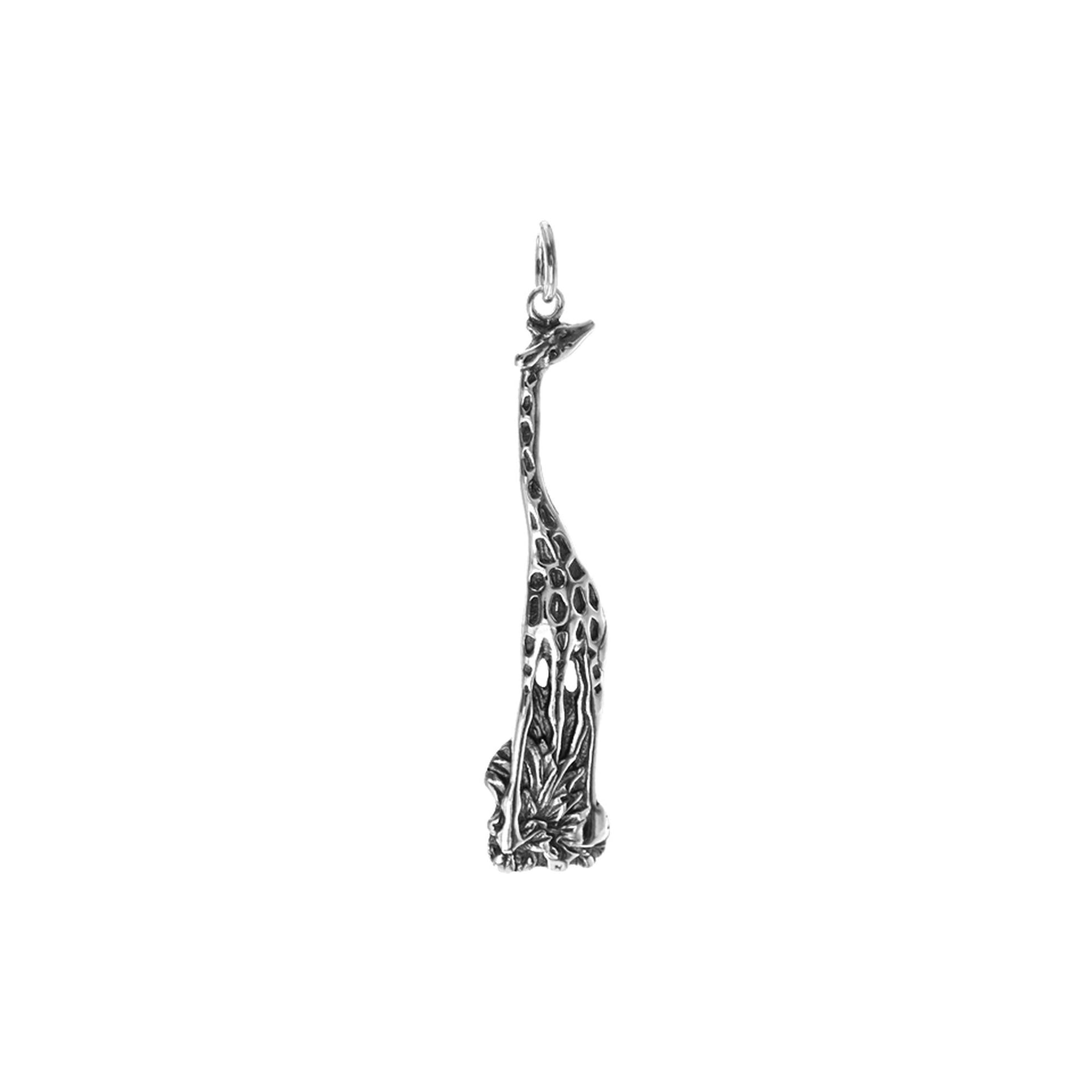 Oxidised giraffe pendant