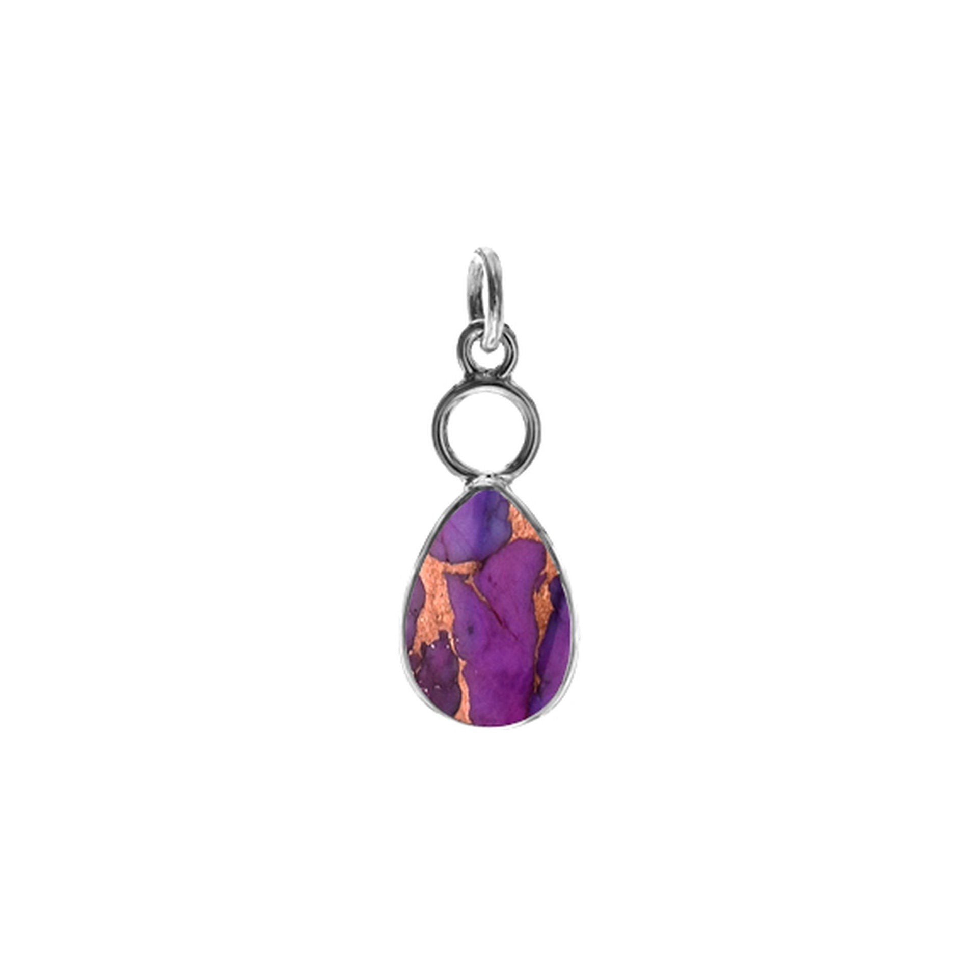 Ivy hoop teardrop purple mohave pendant