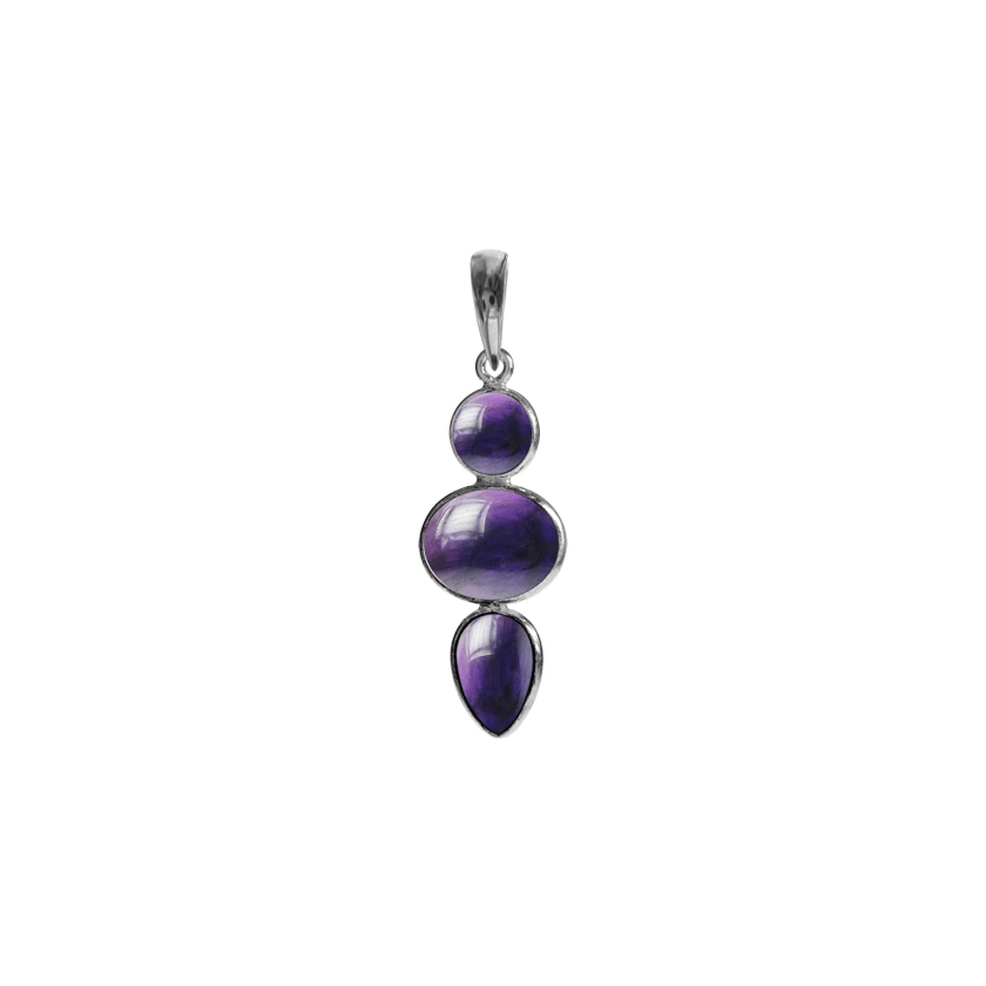 Bridget mixed shape amethyst pendant