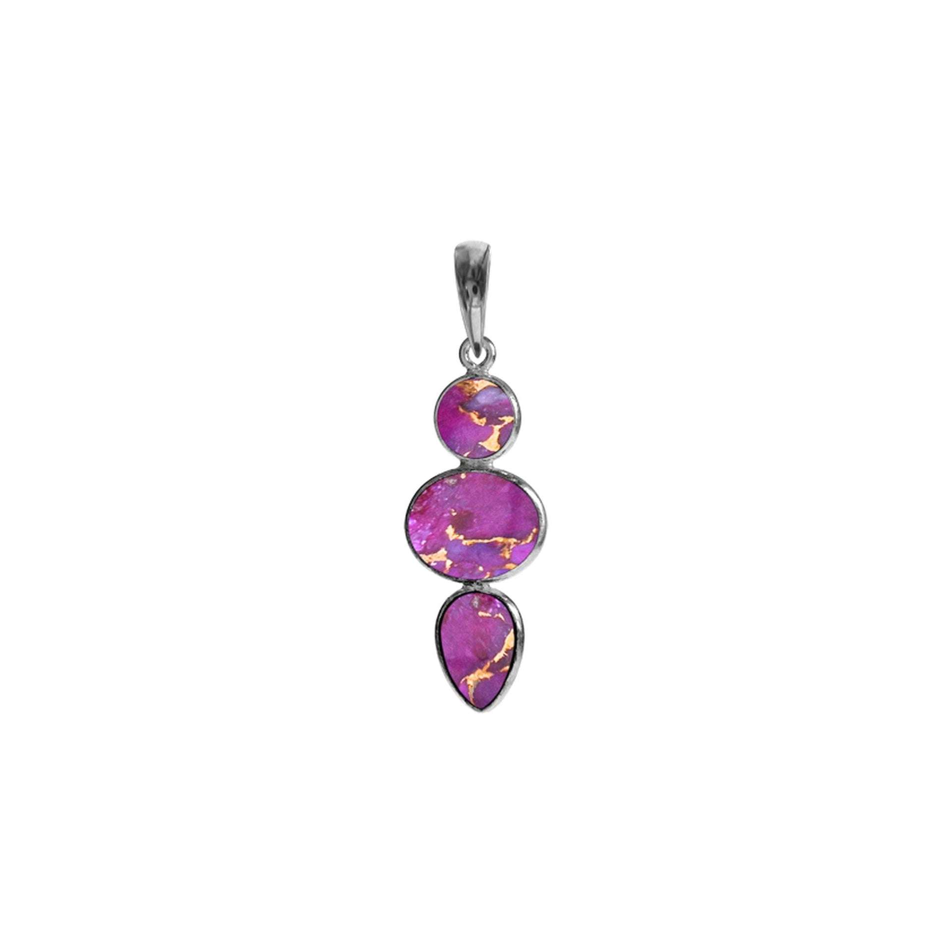 Bridget mixed shape purple mohave pendant