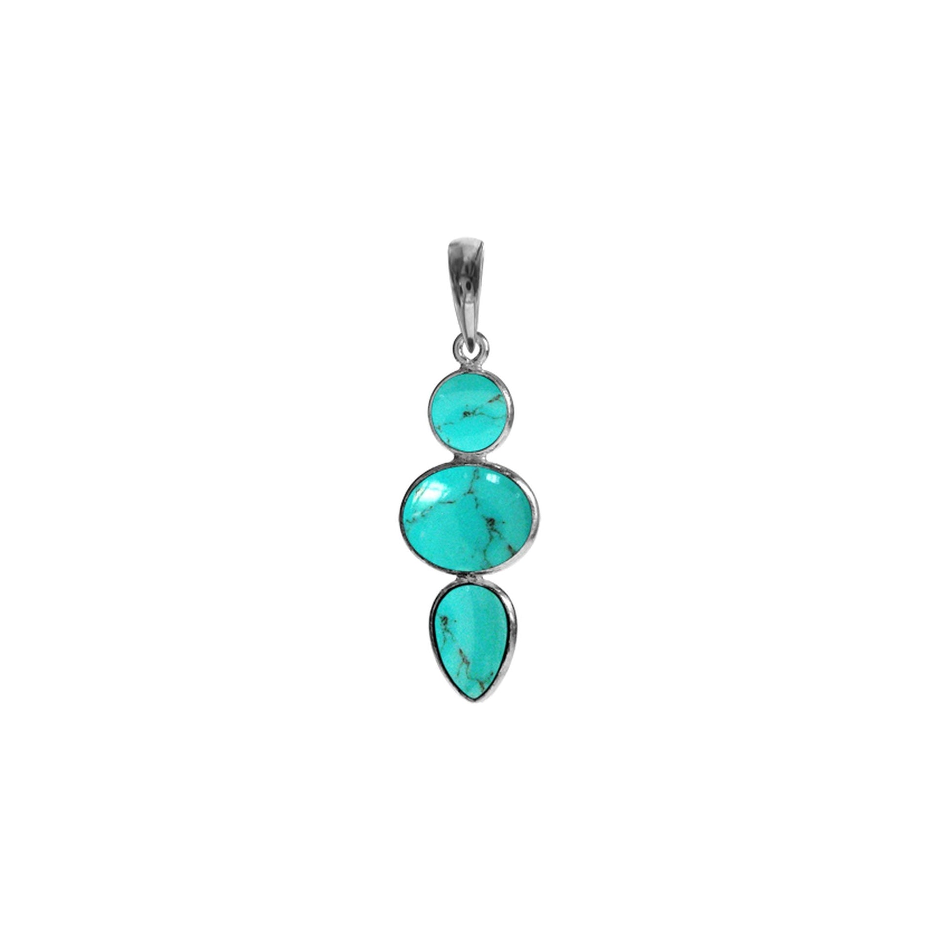 Bridget mixed shape turquoise pendant