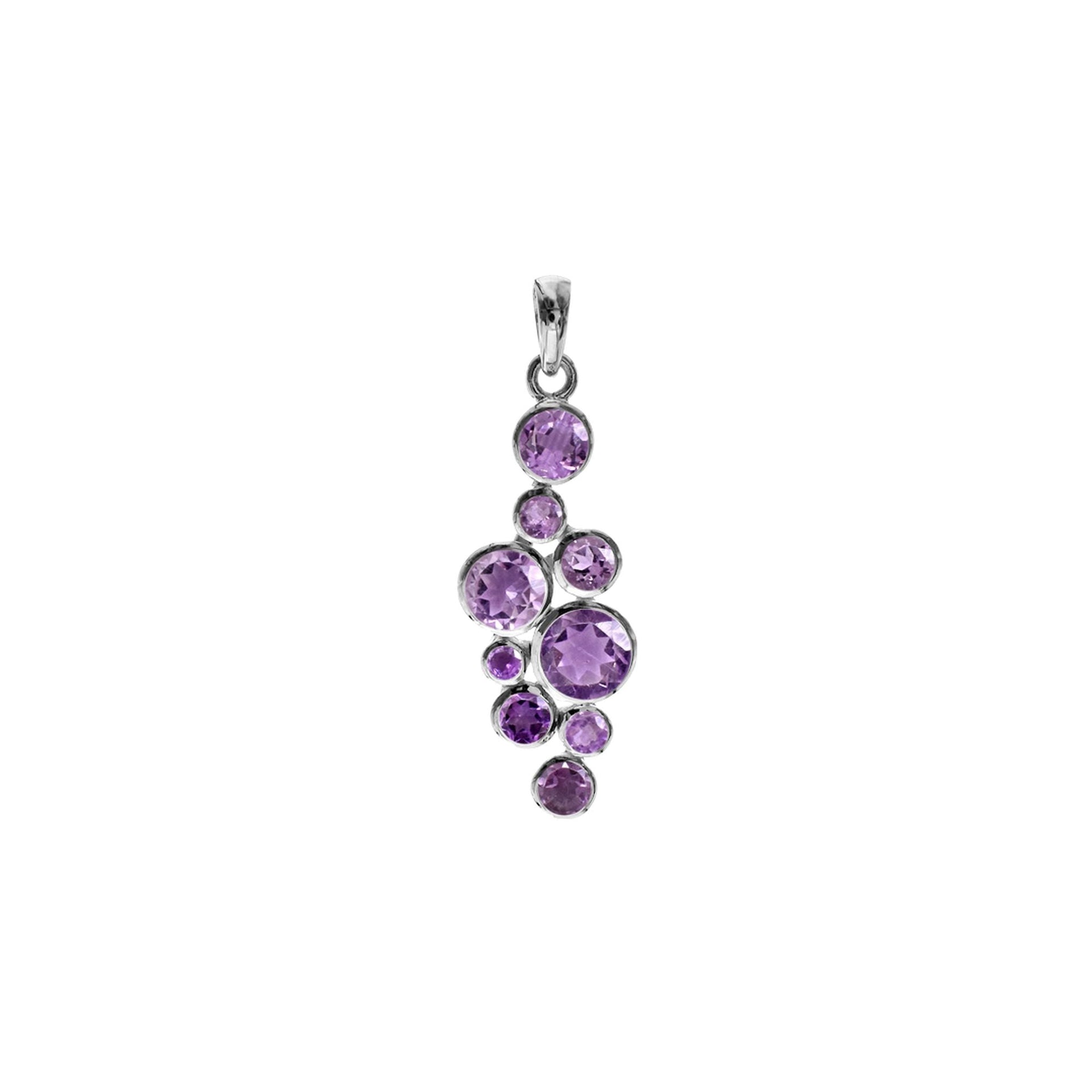 Lola long staggered amethyst pendant