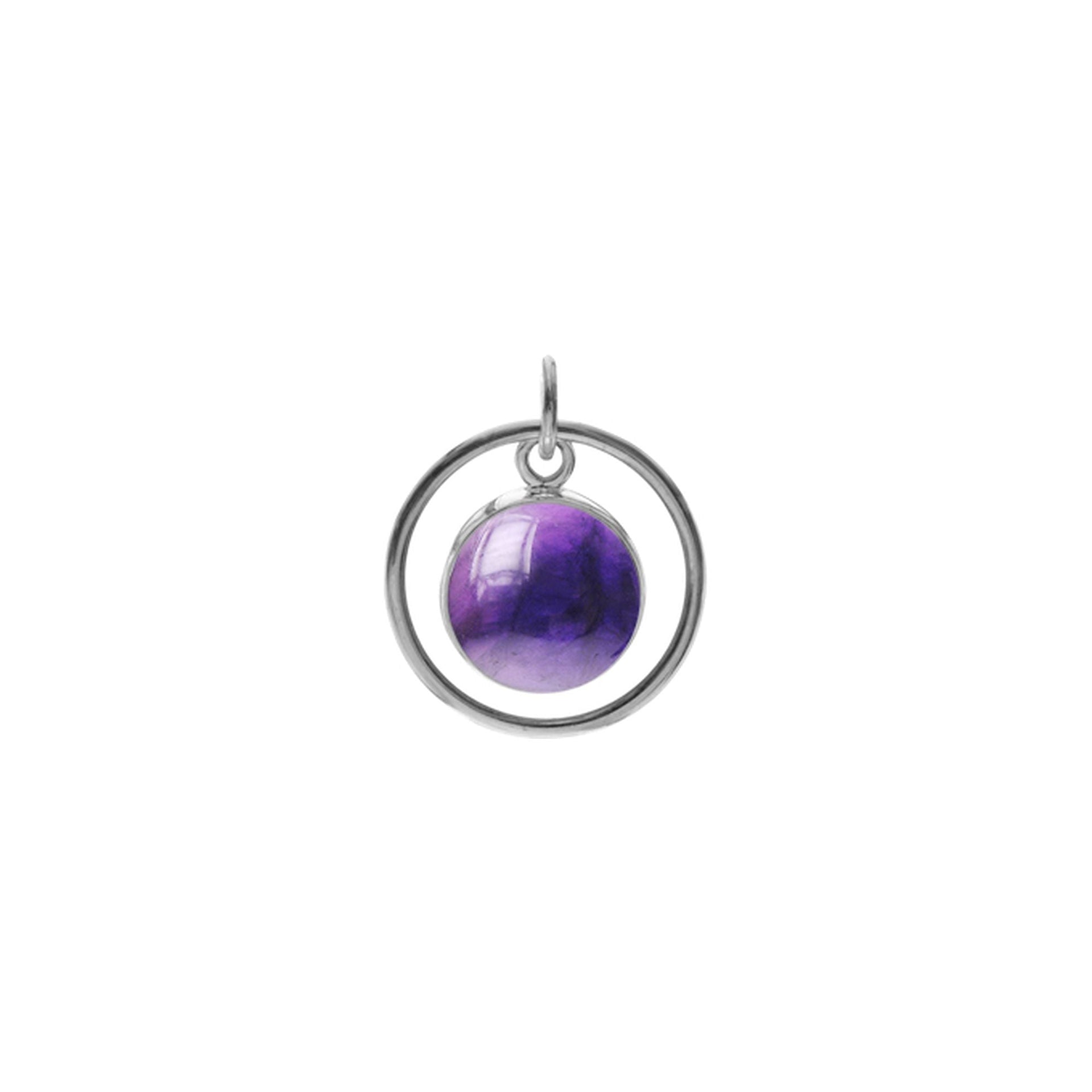 Amy amethyst halo pendant