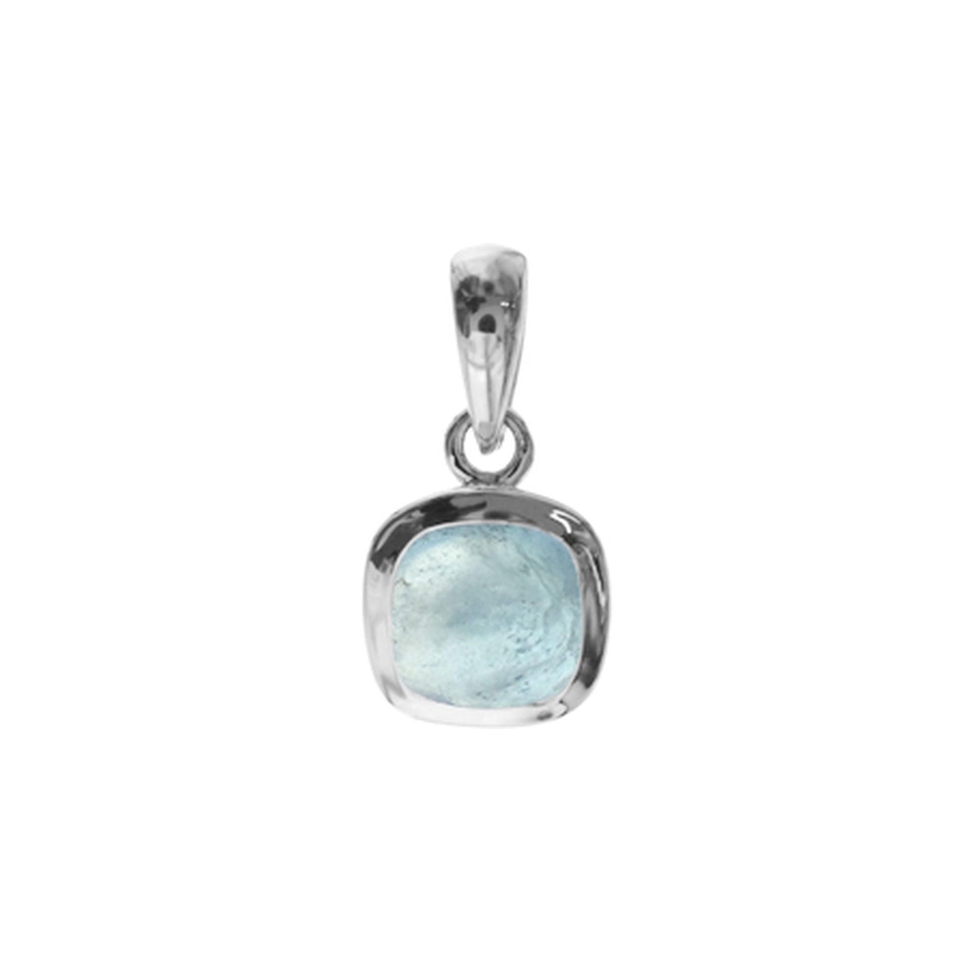 Samira aquamarine squircle pendant