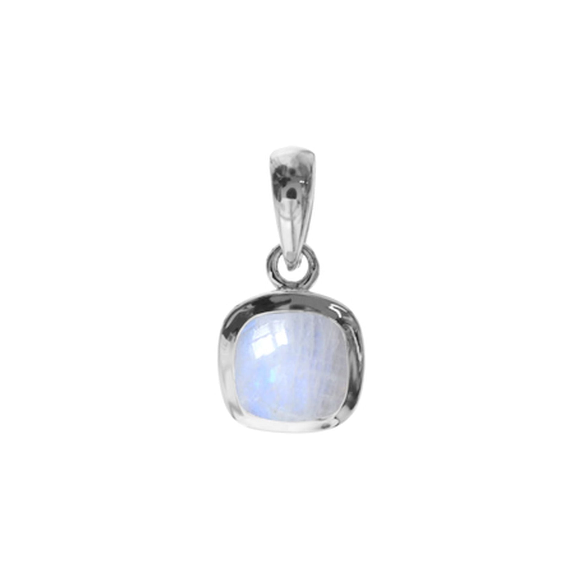 Samira rainbow moonstone squircle pendant