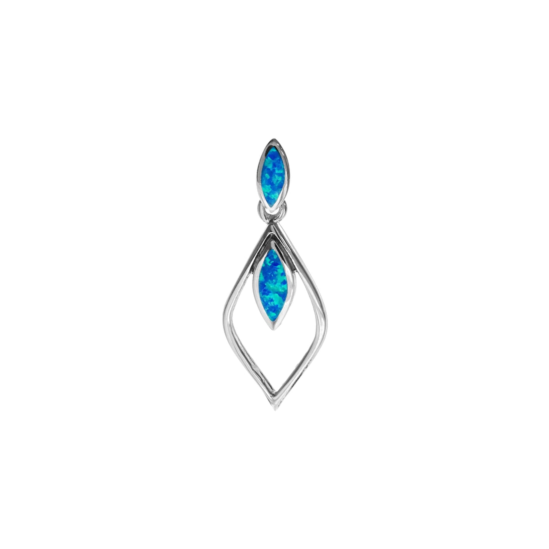 Antoinette marquis blue open frame pendant