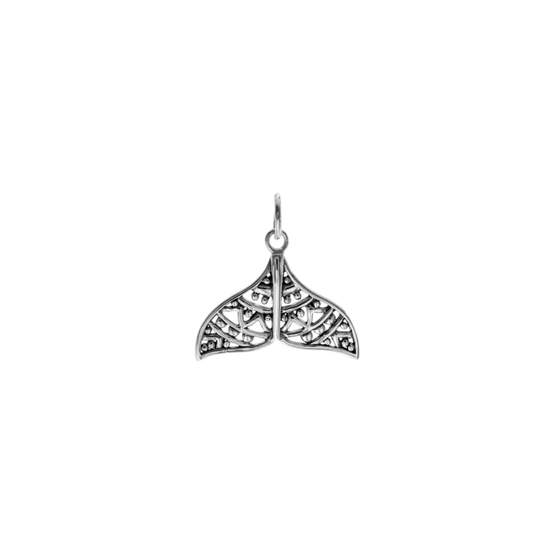 Anya filigree whale tail pendant
