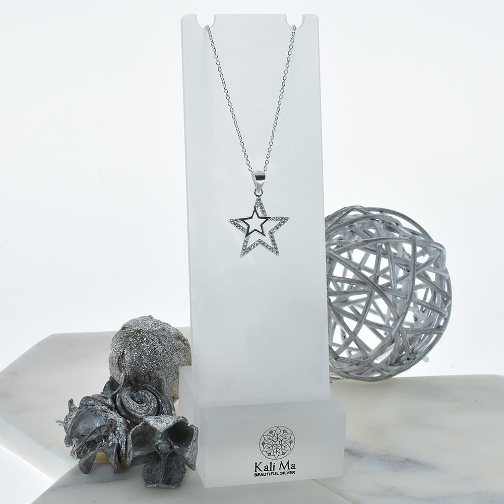 Carrie star-in-star pendant