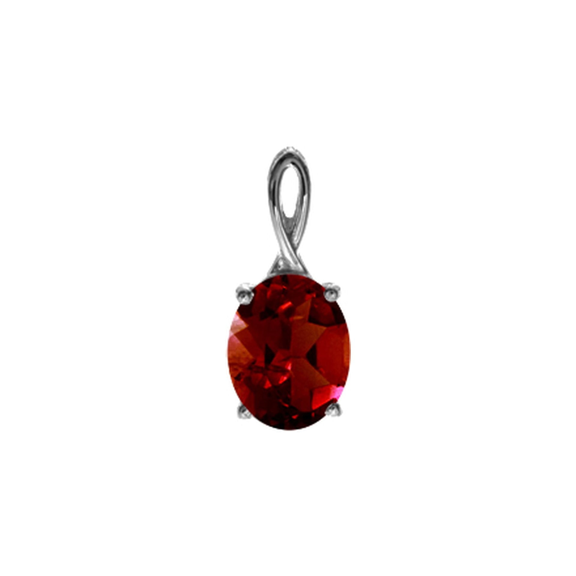 Kara oval garnet pendant