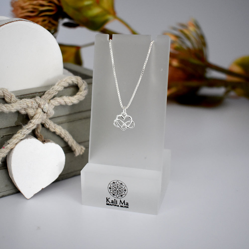 Paige infinity wrapped heart pendant