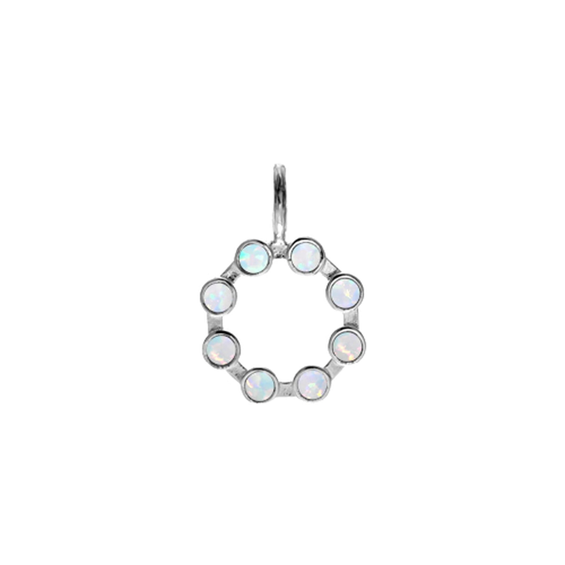 Angelica circle of small white opalique pendant