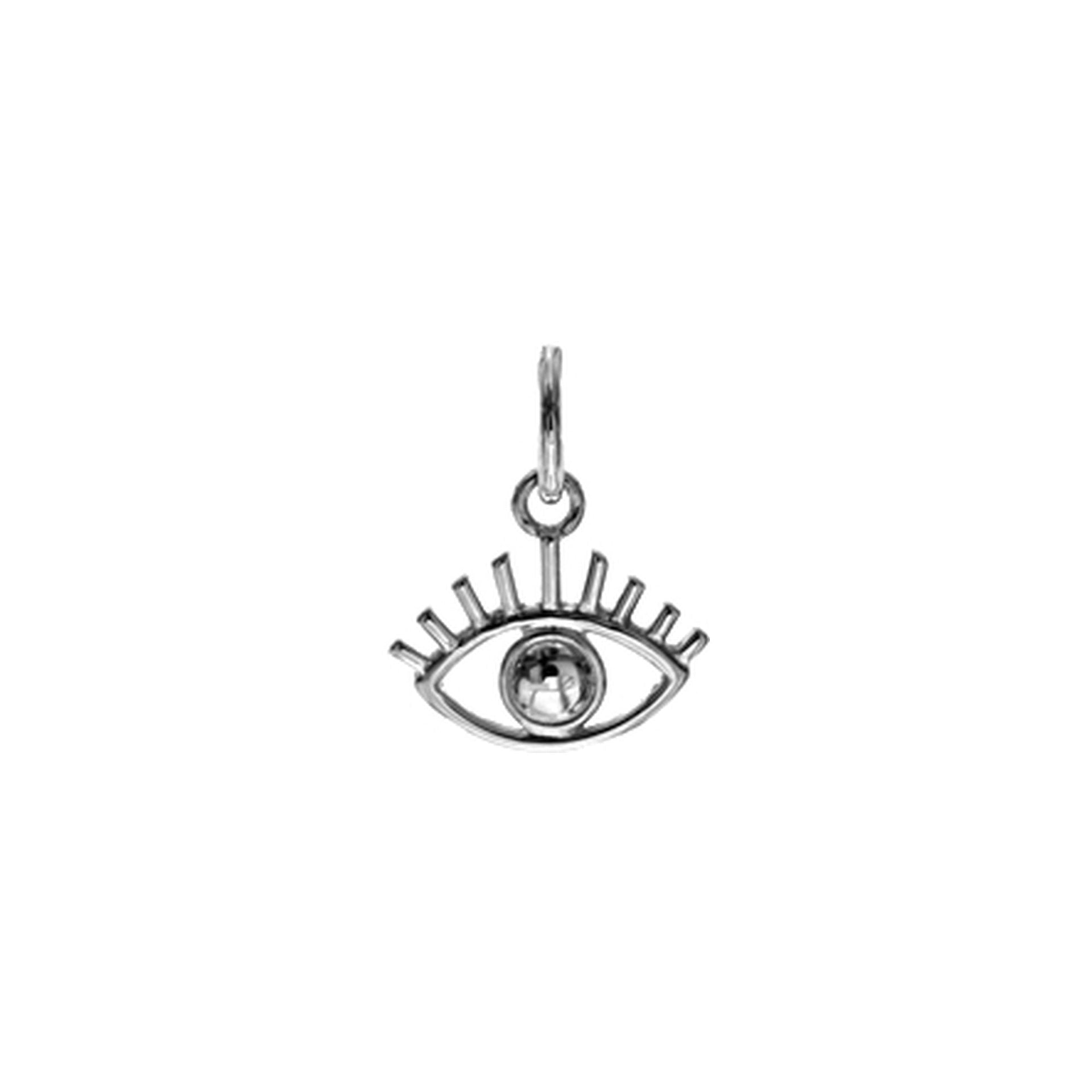 Erica long lashed evil eye pendant