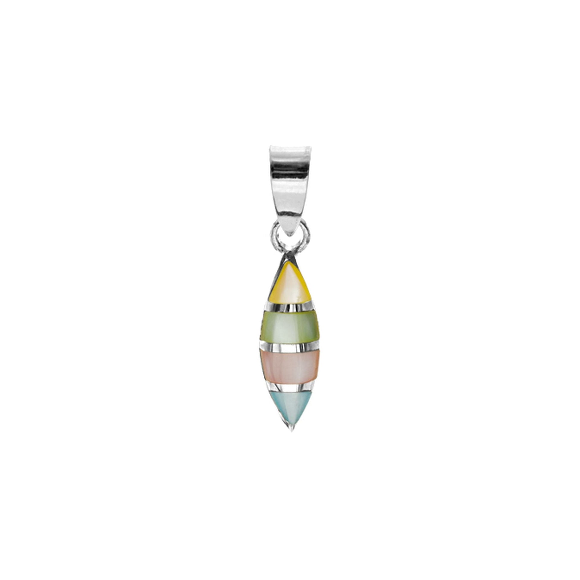 Bronwen striped marquis pendant