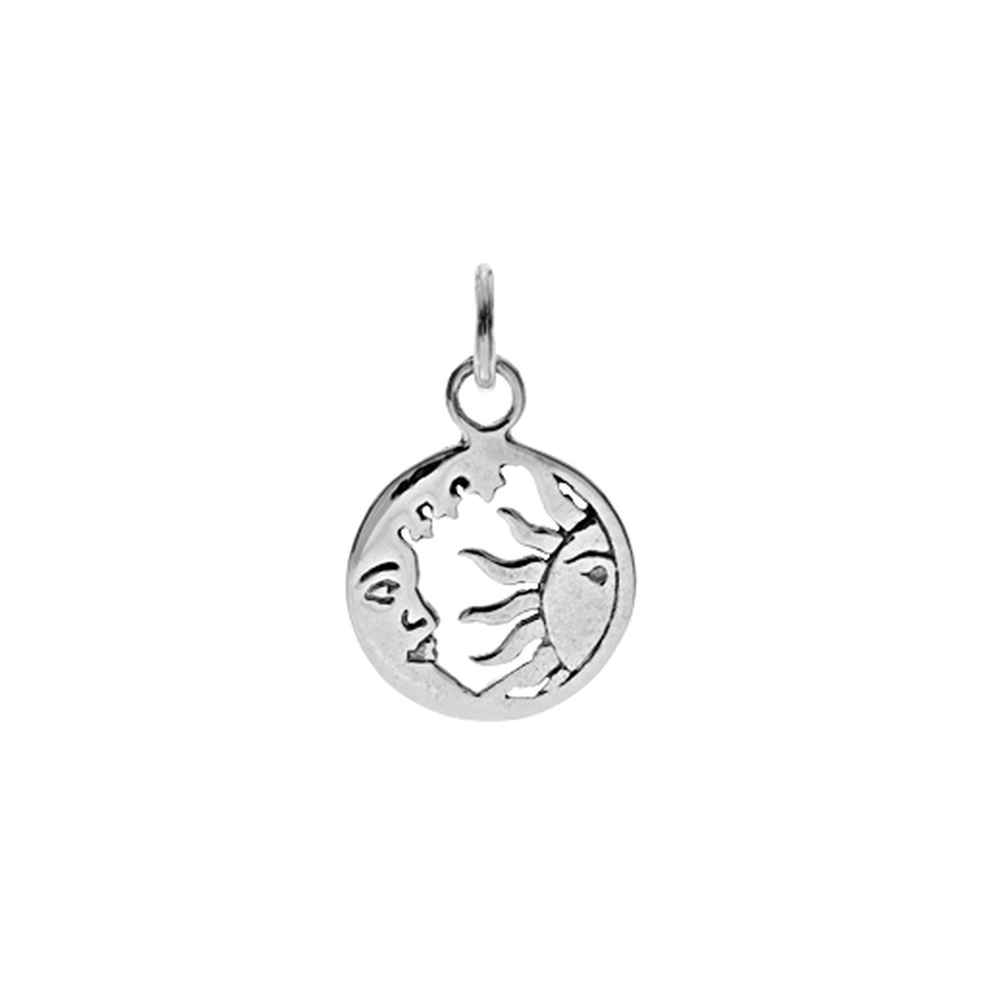 Smile man in the moon with sun pendant