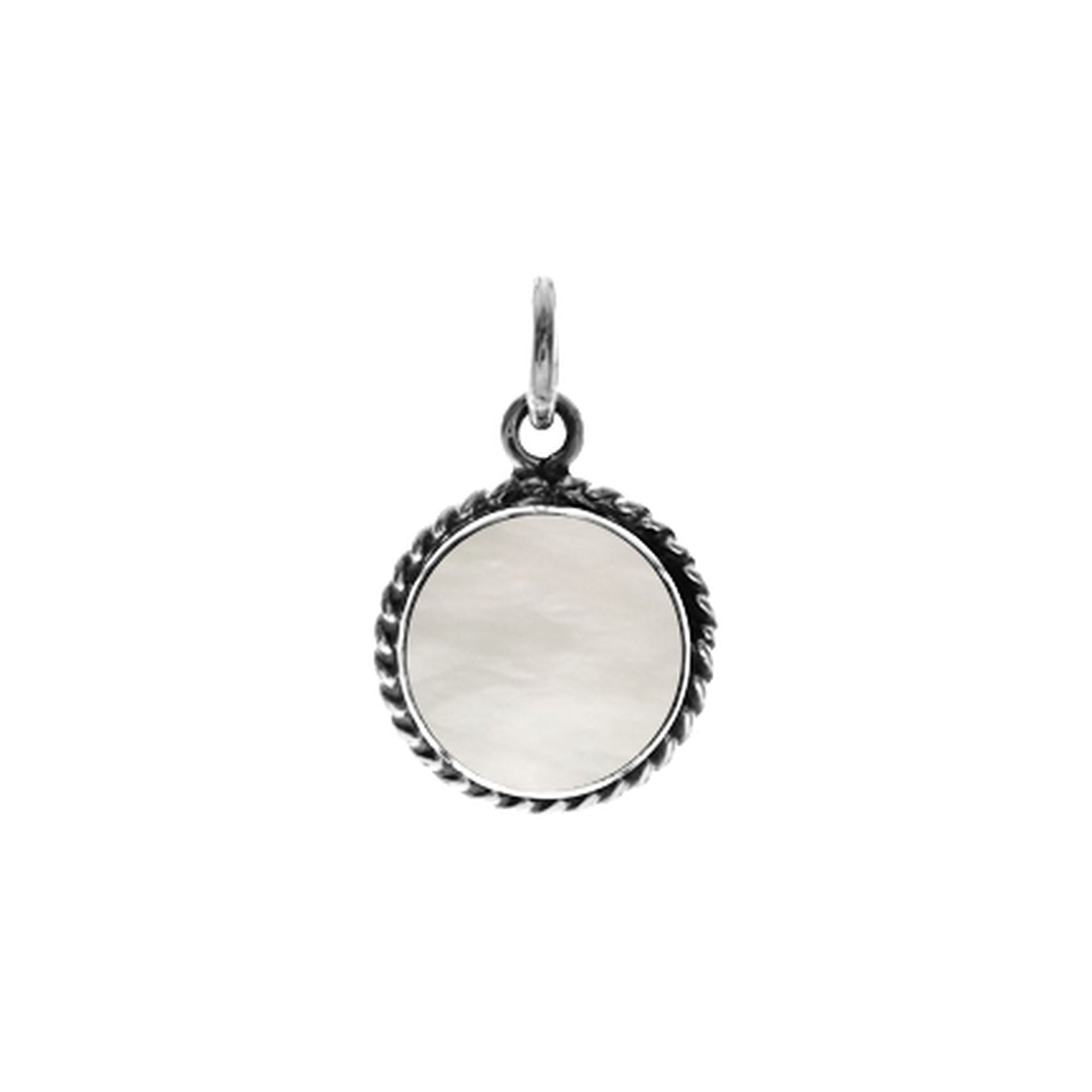 Zora mother of pearl with rope surround pendant