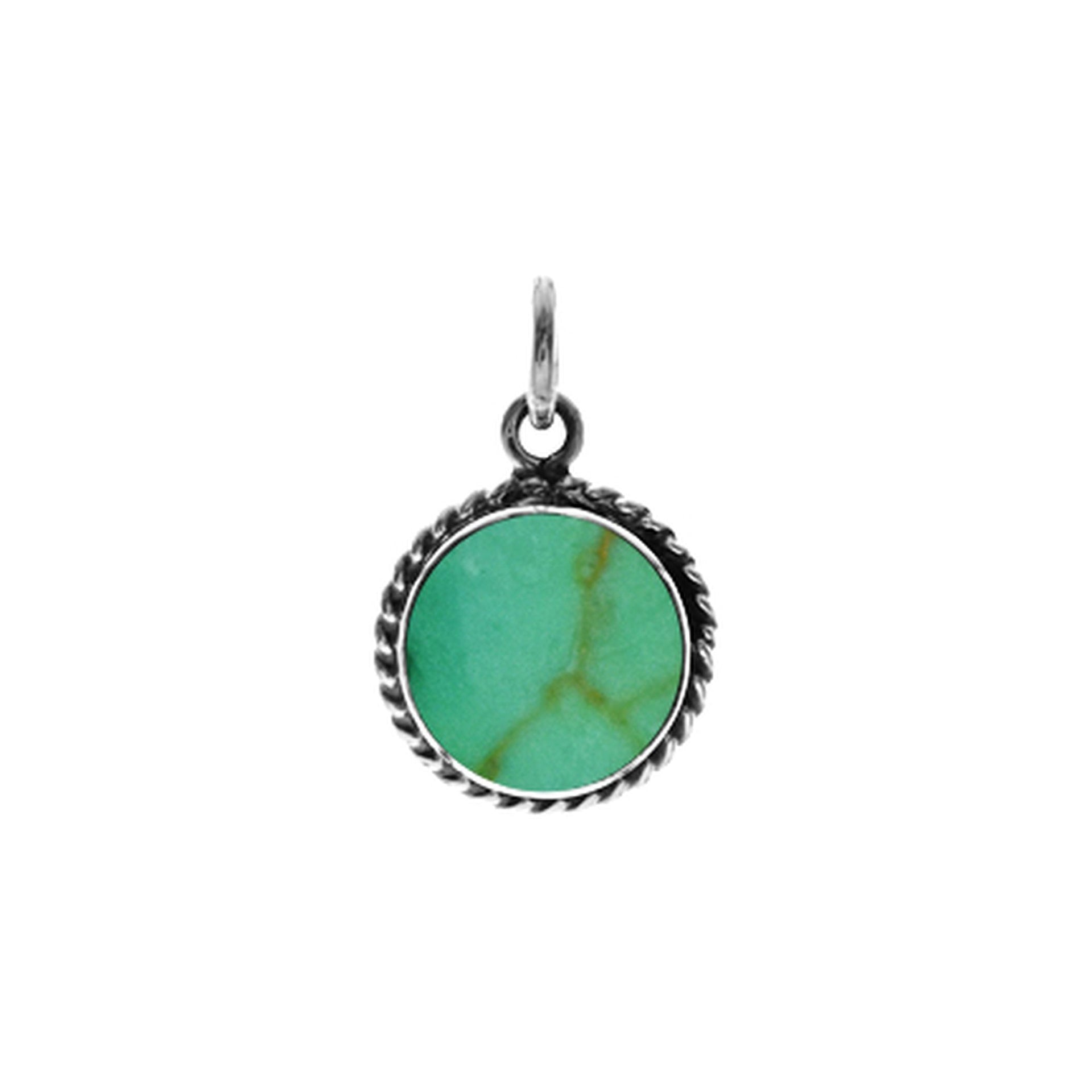 Zora turquoise with rope surround pendant
