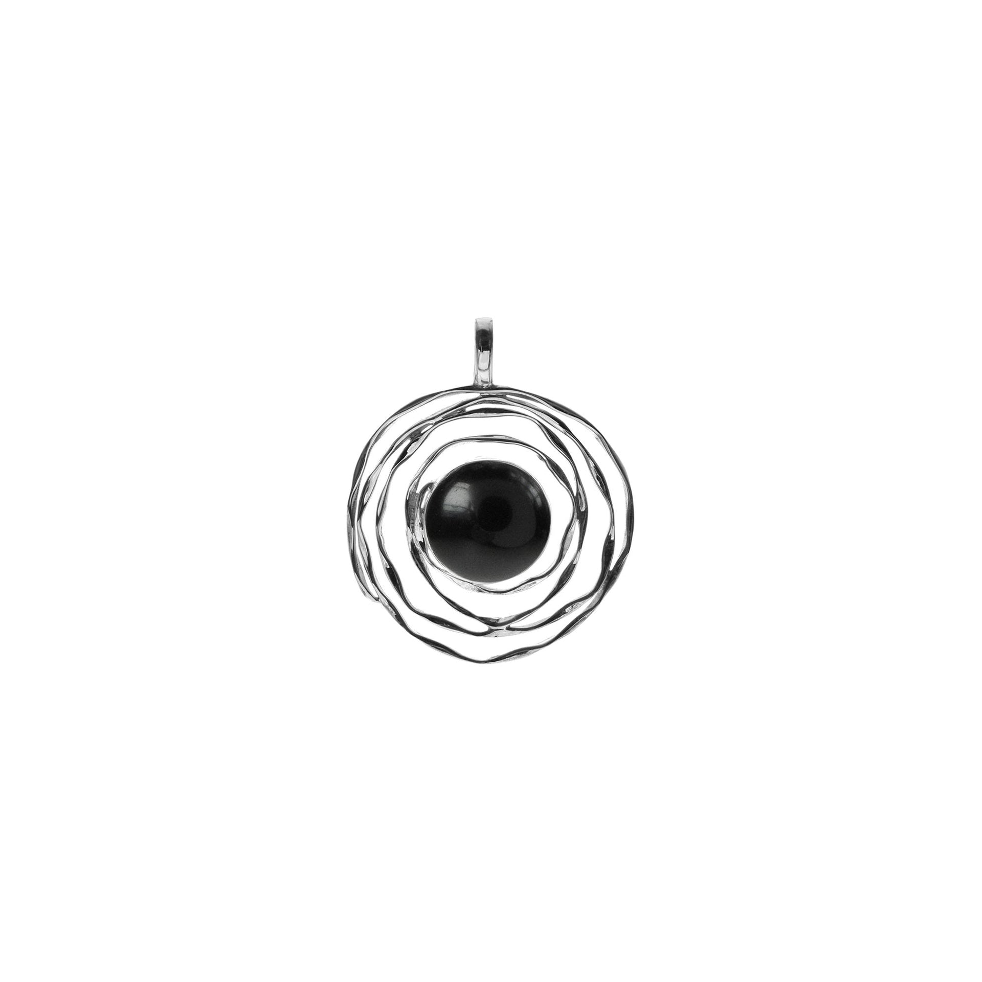 Lexi spider web with black onyx pendant