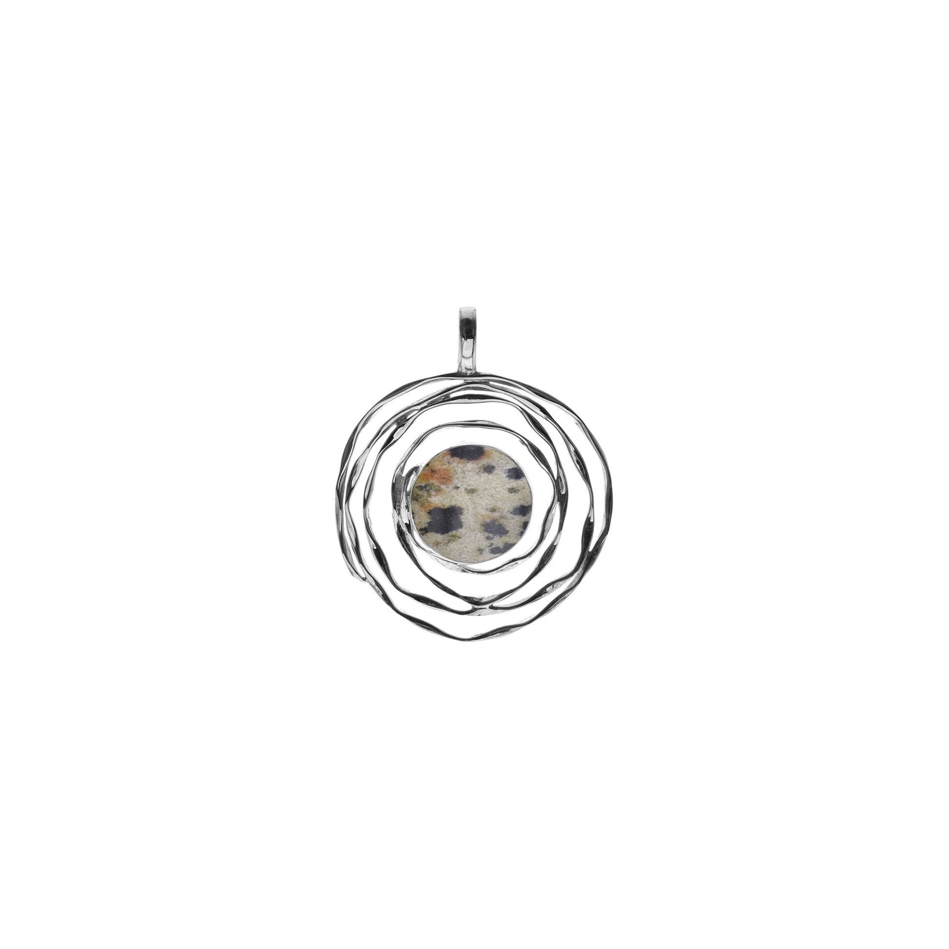 Lexi spider web with dalmatian jasper pendant