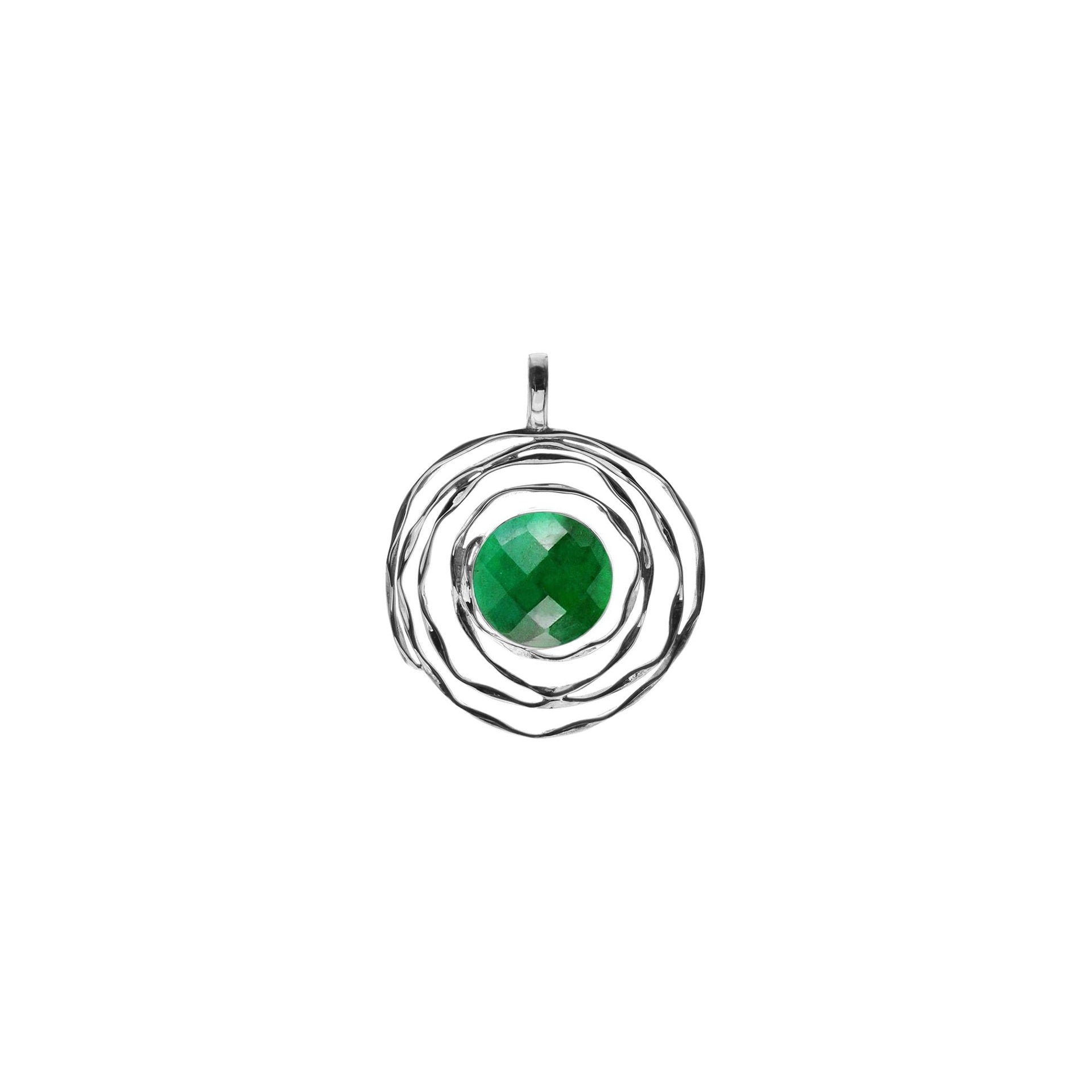 Lexi spider web with emerald quartz pendant