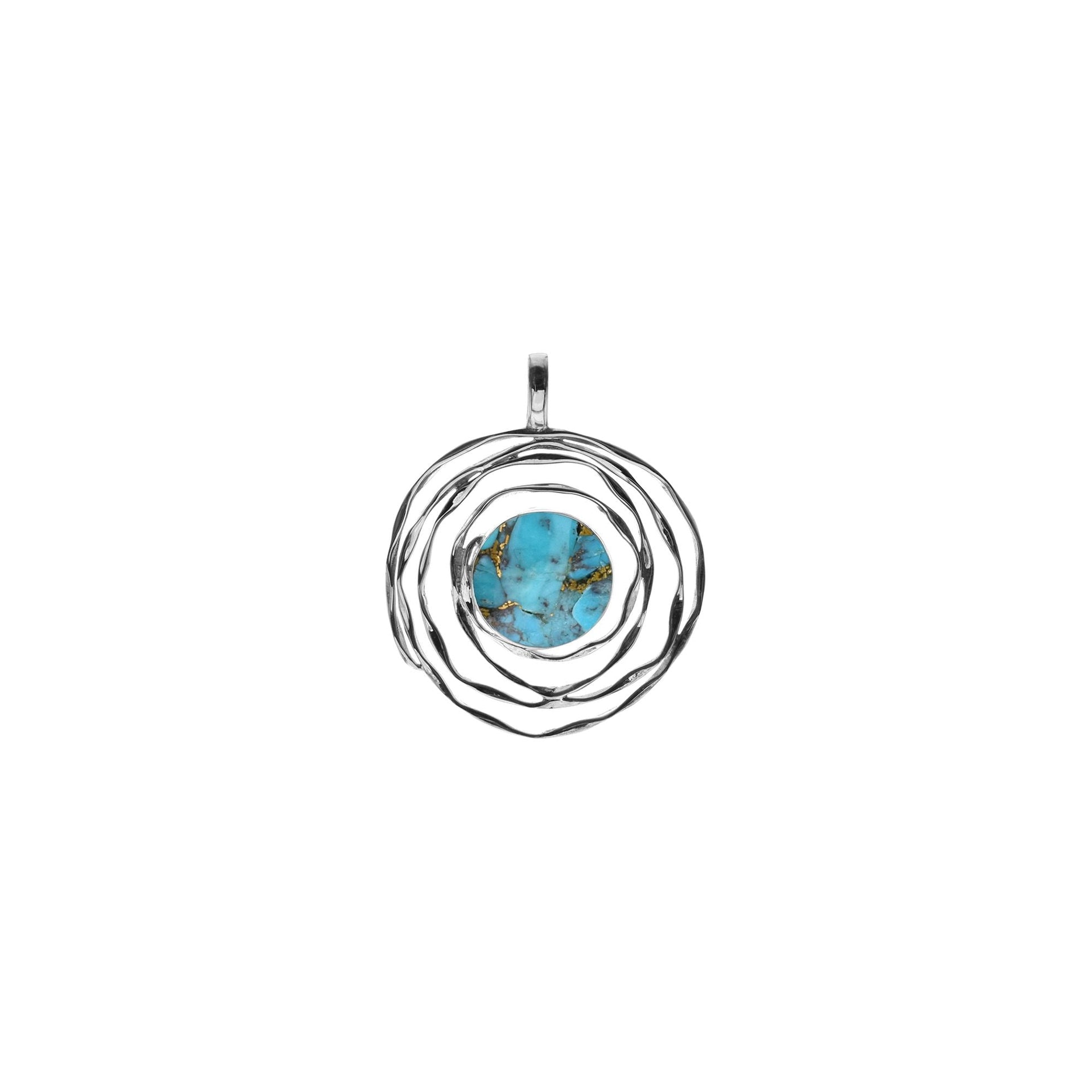Lexi spider web with blue mohave pendant