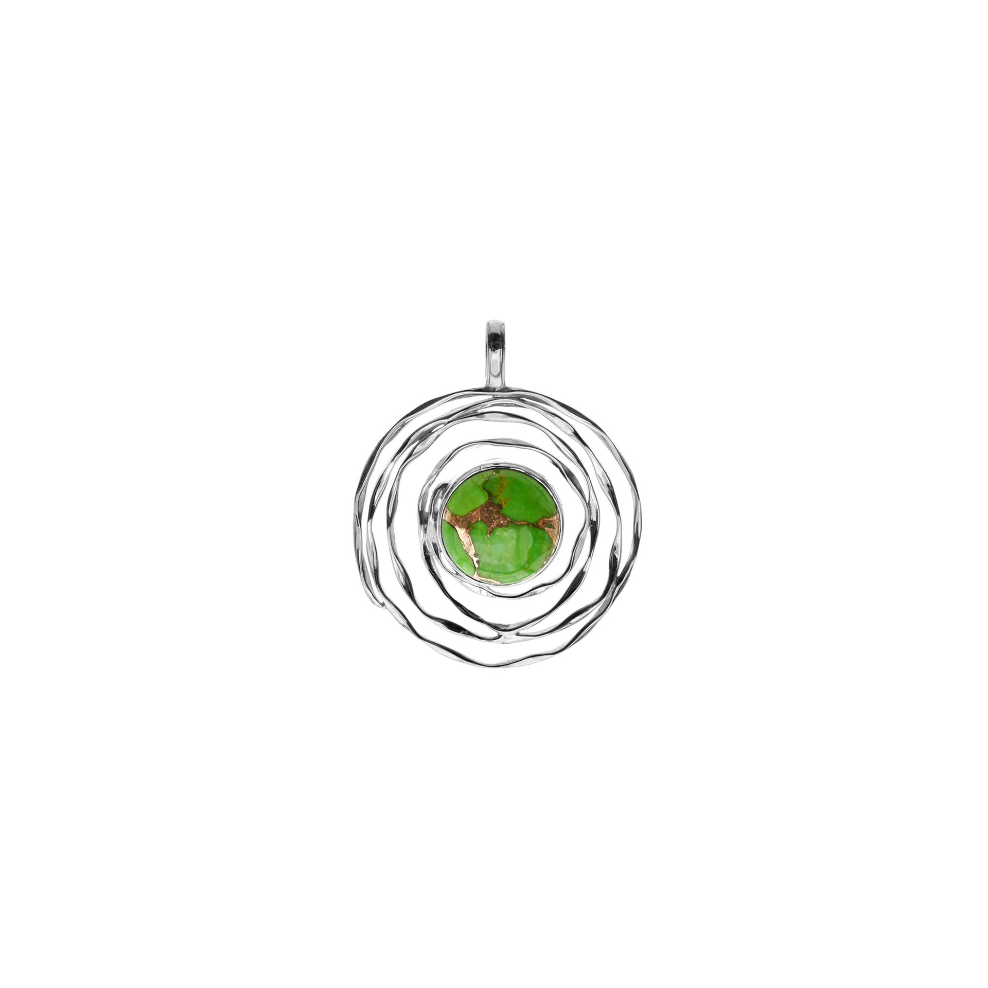 Lexi spider web with green mohave pendant