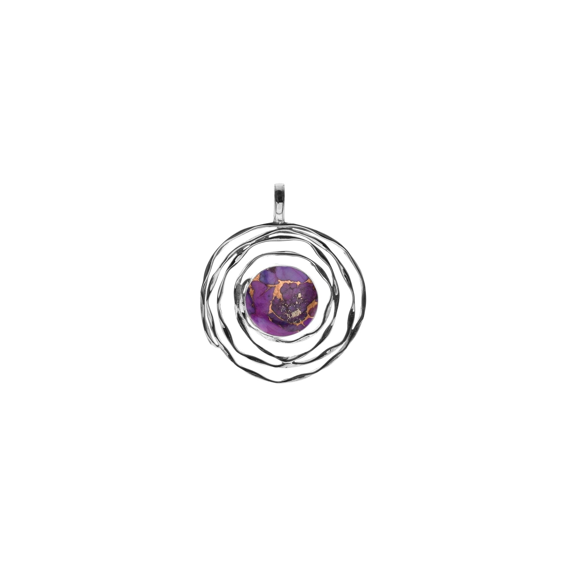 Lexi spider web with purple mohave pendant