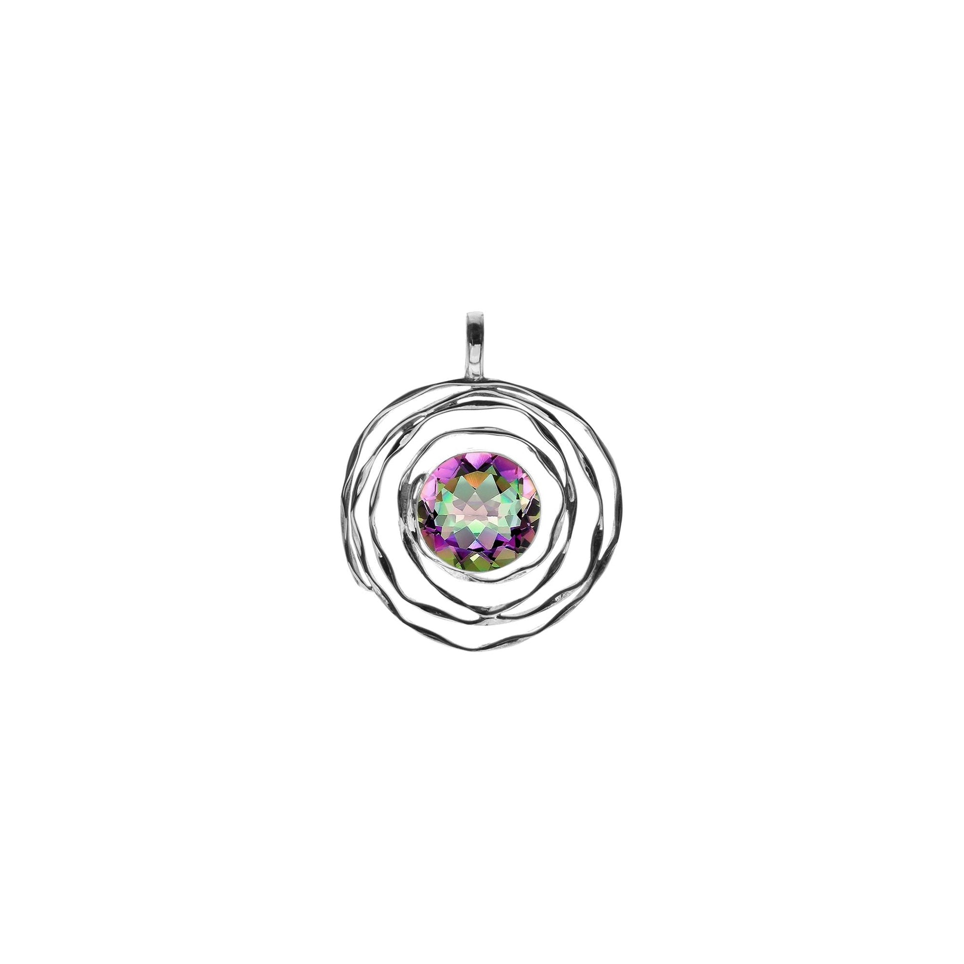 Lexi spider web with mystic topaz pendant