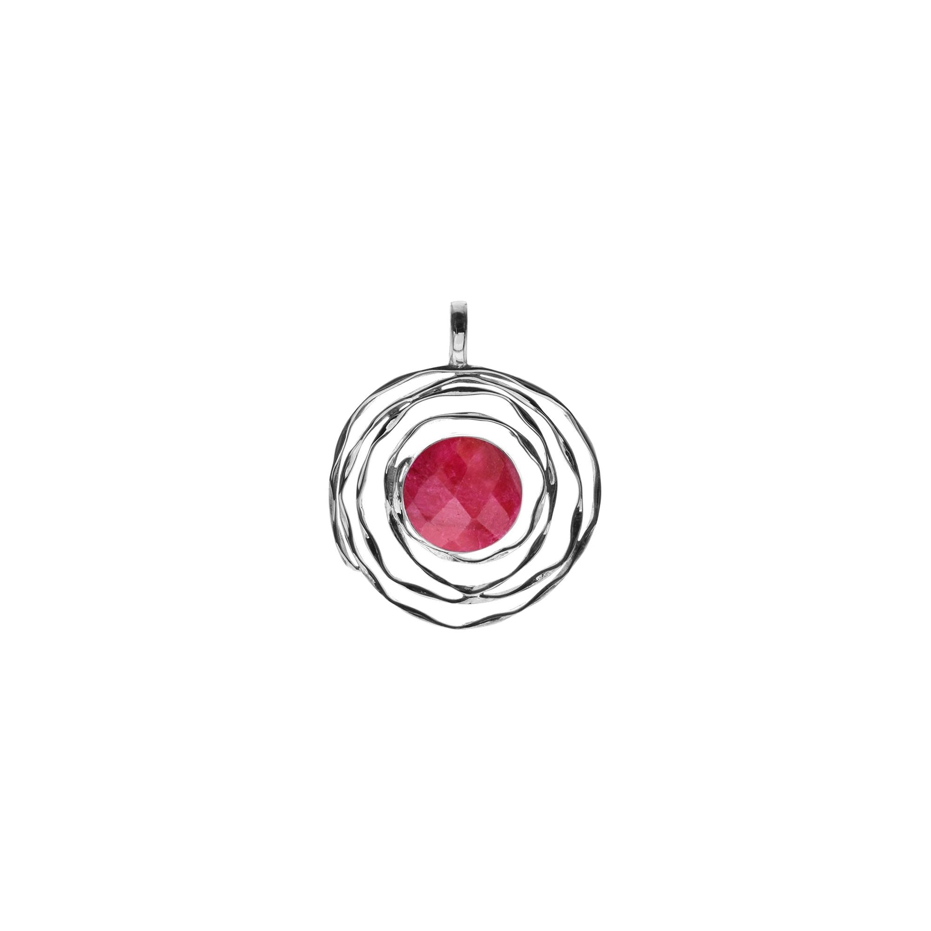 Lexi spider web with ruby quartz pendant