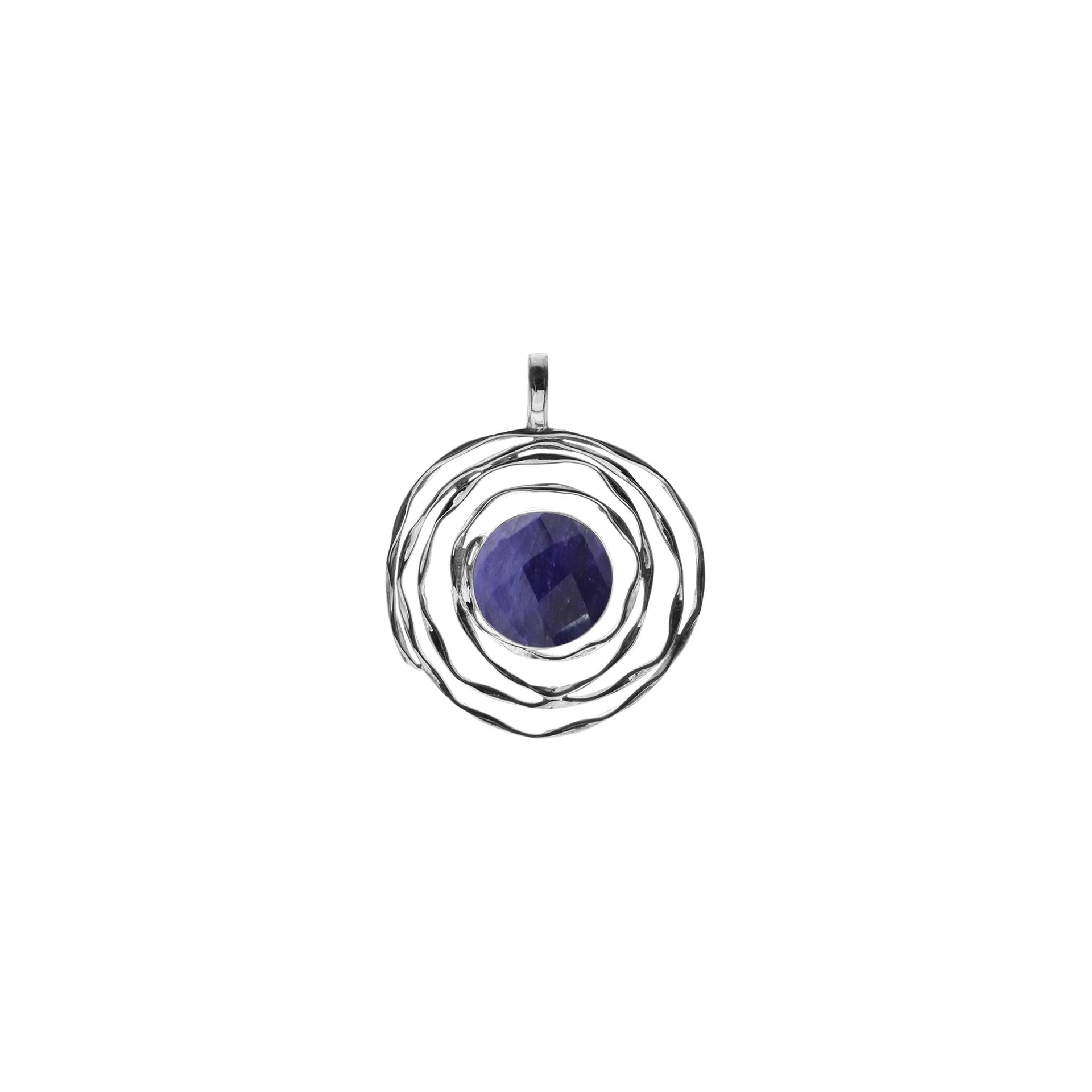 Lexi spider web with sapphire quartz pendant