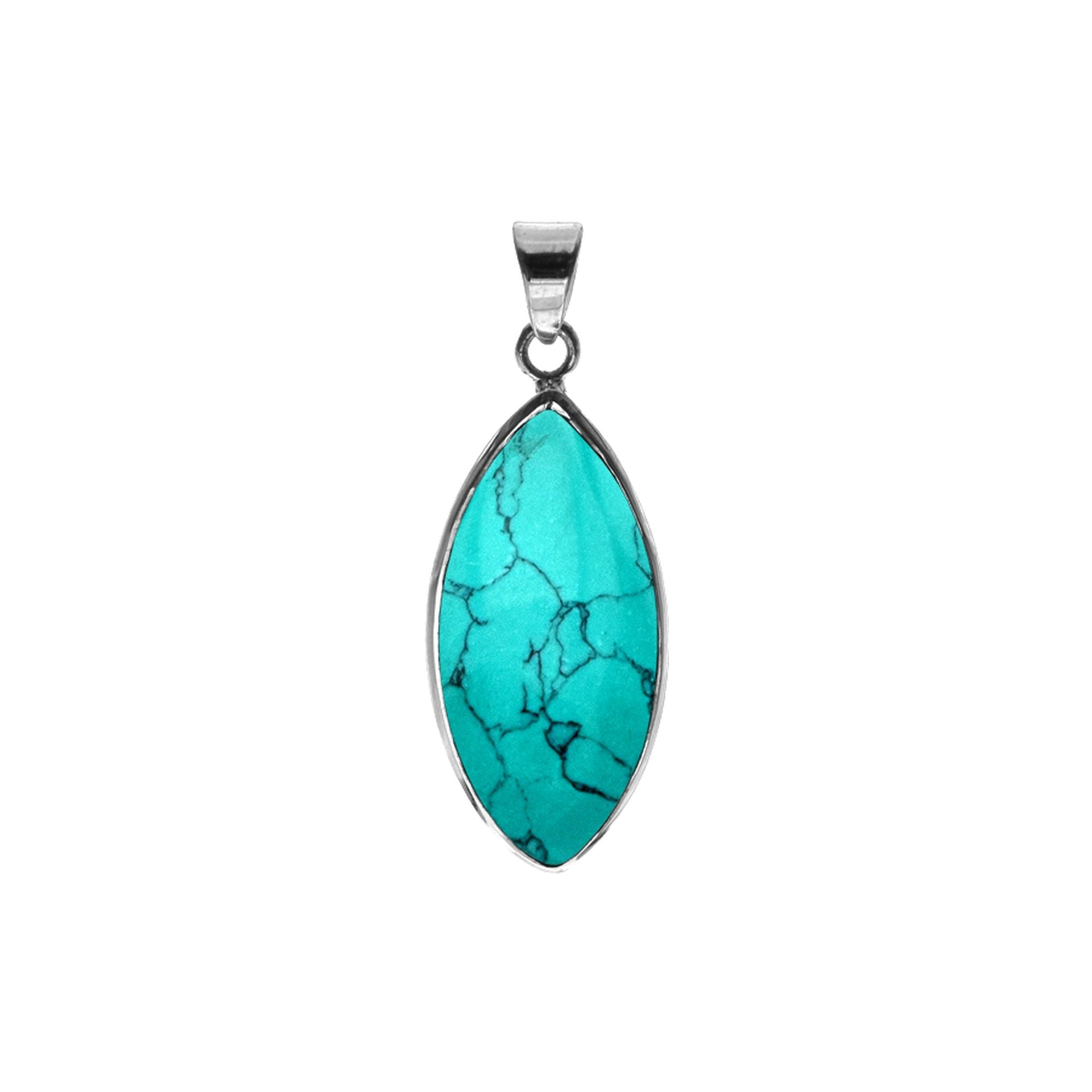Bridget turquoise marquis pendant
