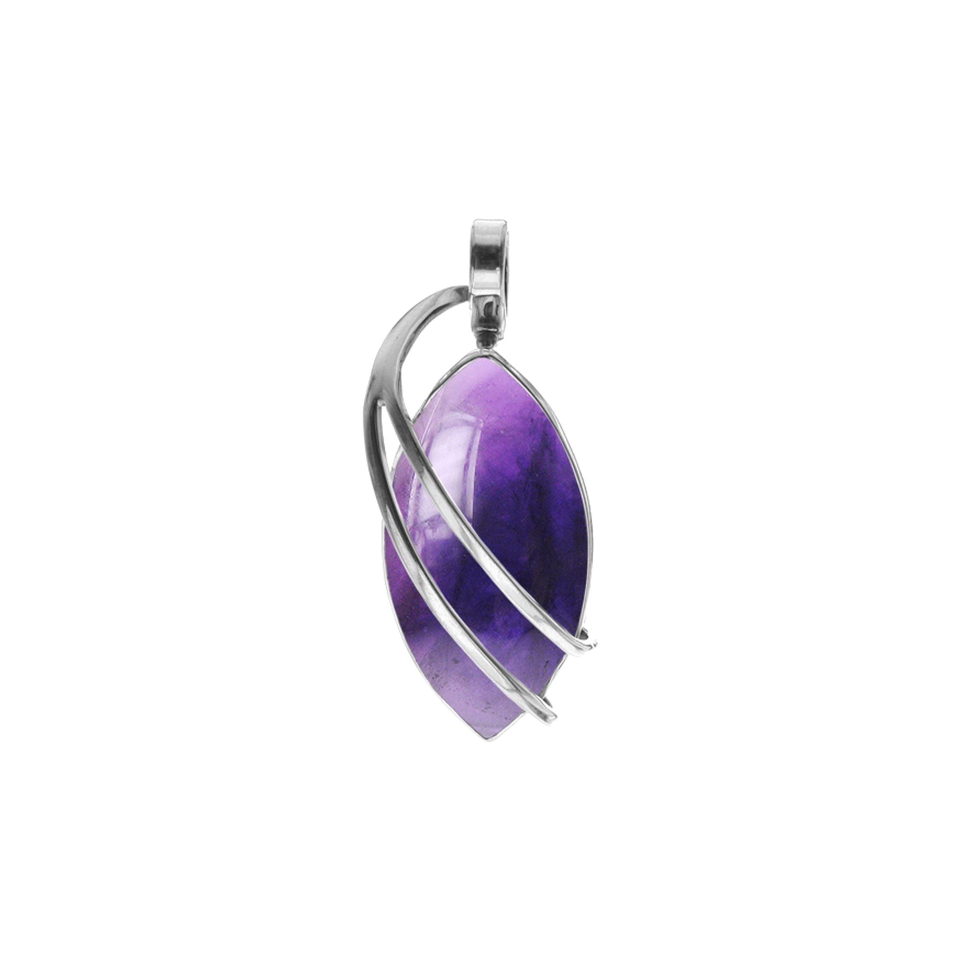 Viola marquis amethyst double strand pendant