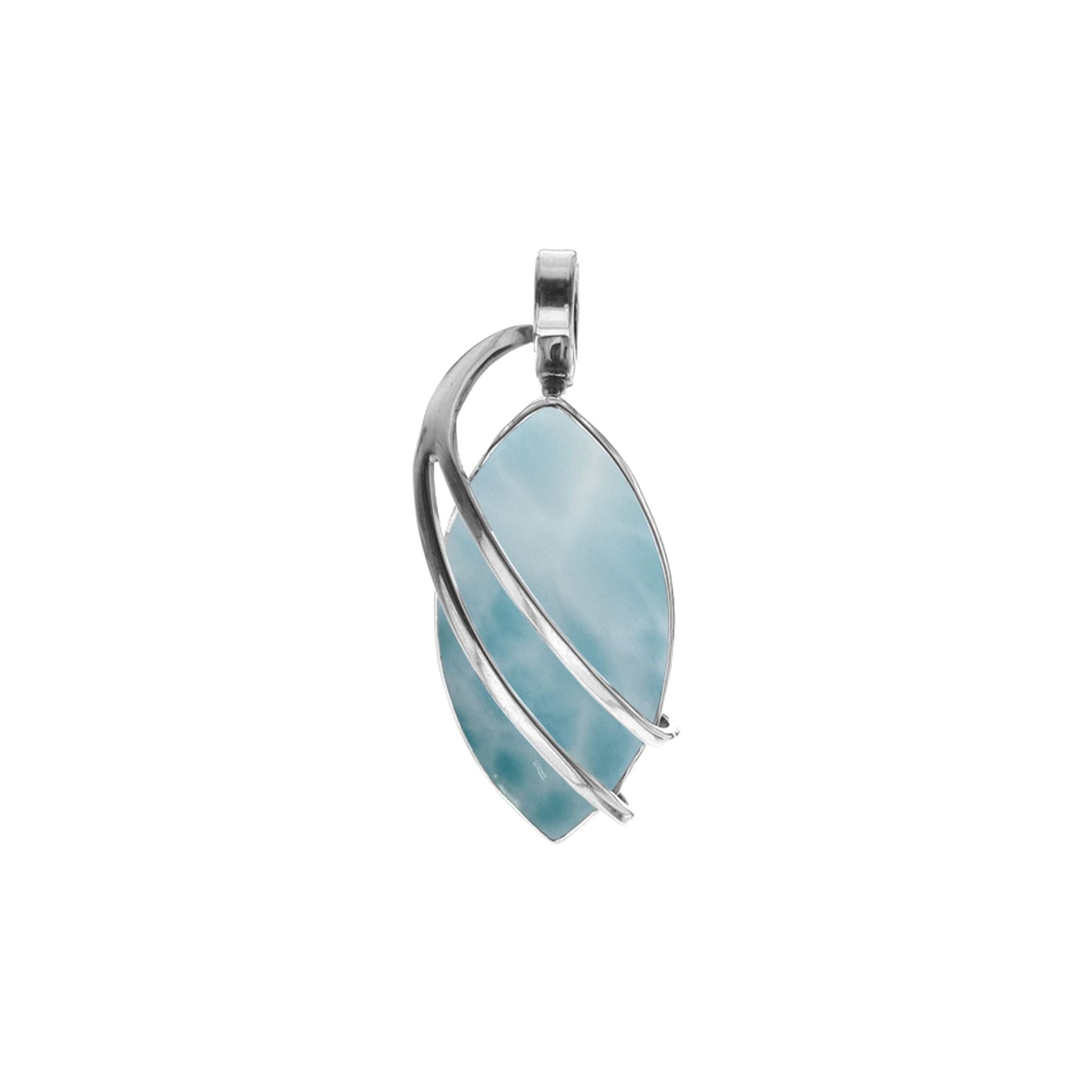 Viola marquis Larimar double strand pendant (large)