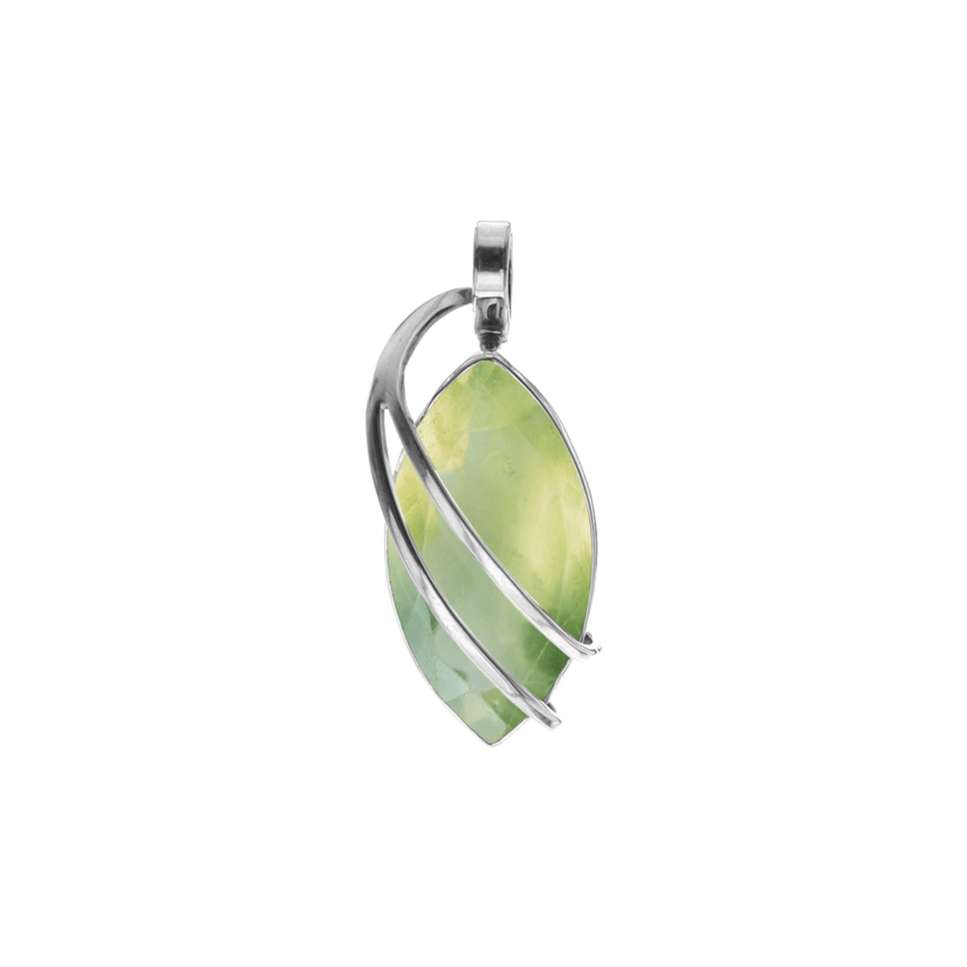 Viola marquis prehnite double strand pendant