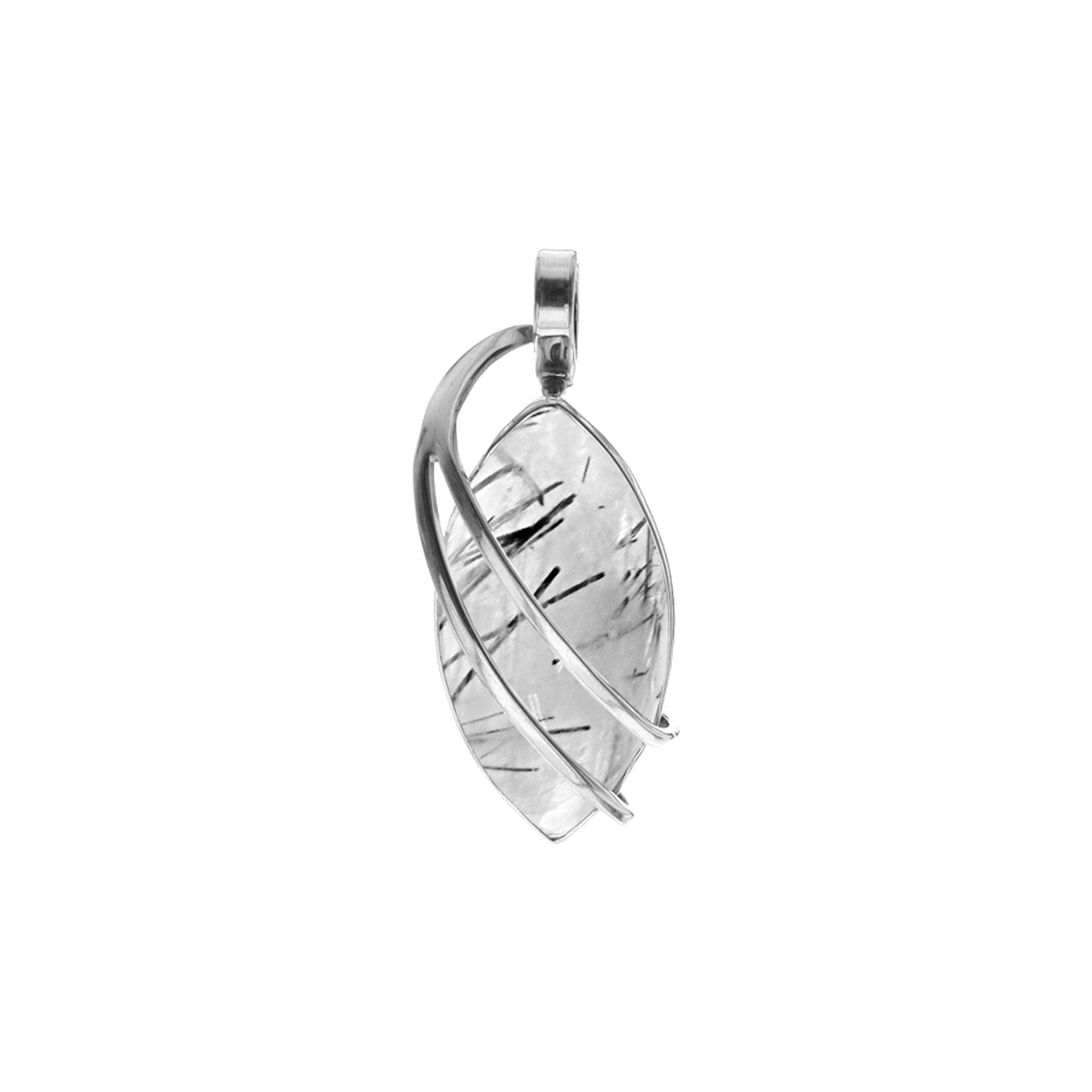 Viola marquis tourmalated quartz double strand pendant