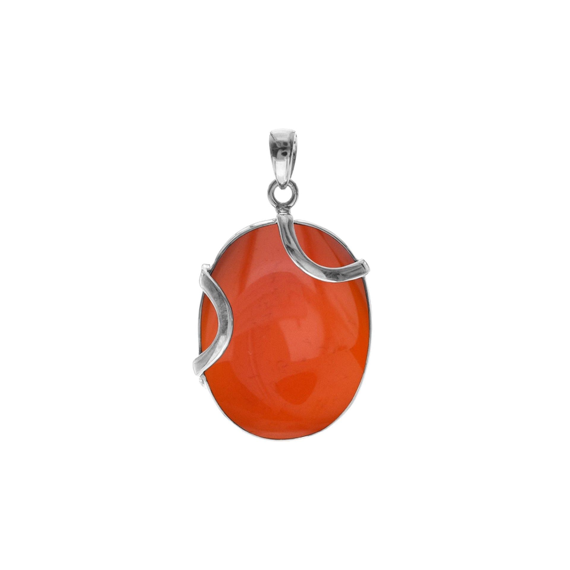 Amy double curve carnelian pendant