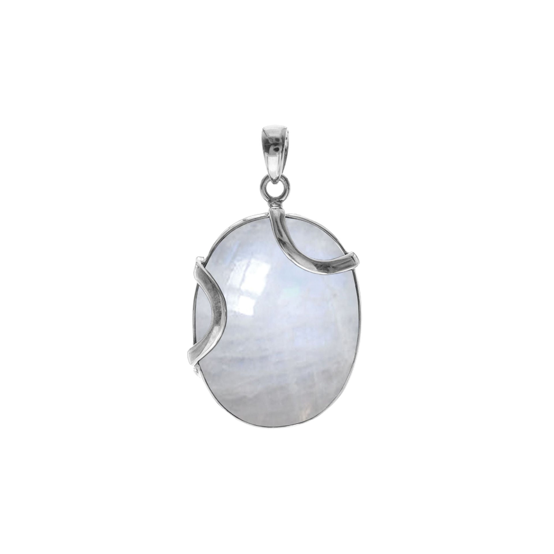 Amy double curve rainbow moonstone pendant