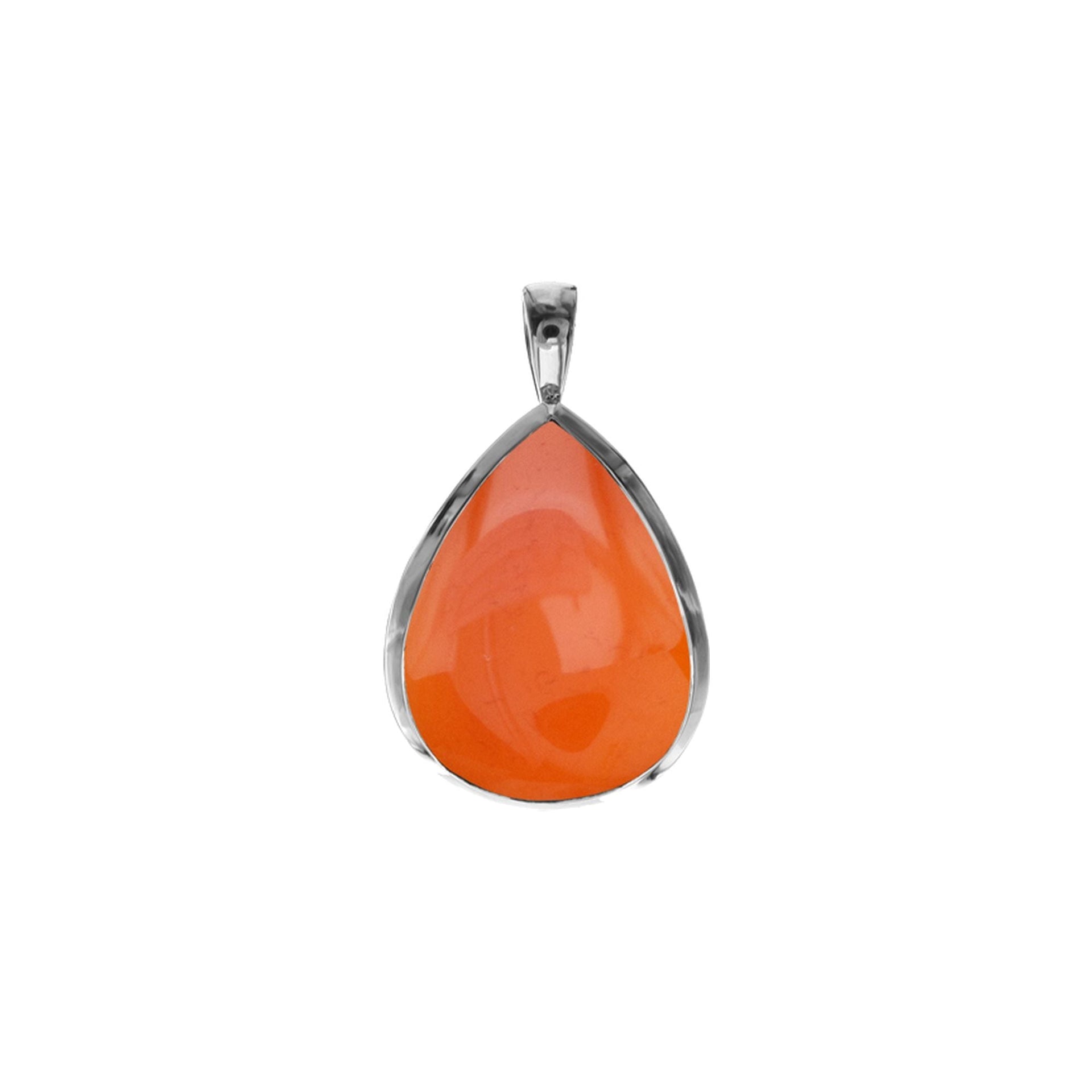 Samira plain carnelian teardrop pendant