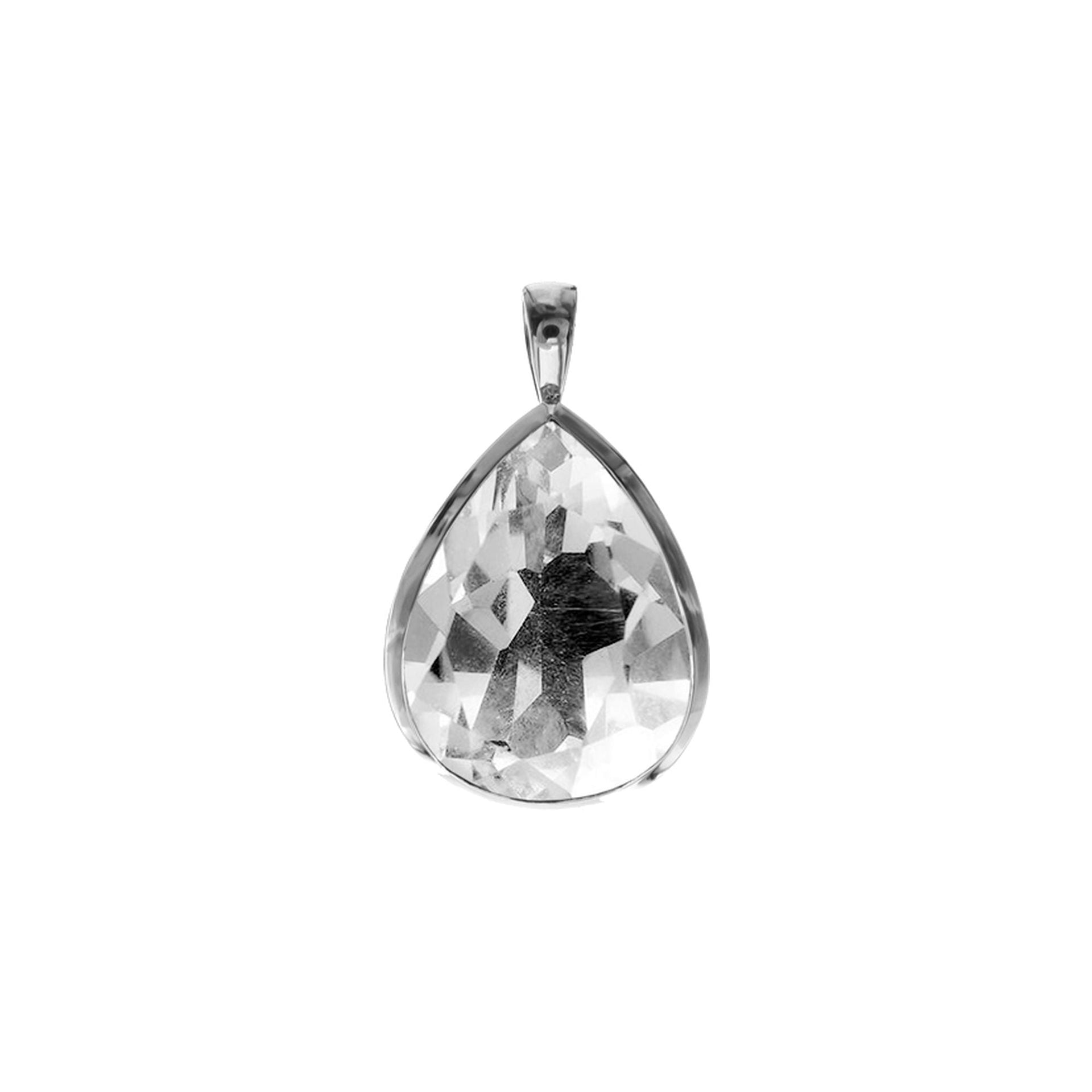 Samira plain quartz teardrop pendant