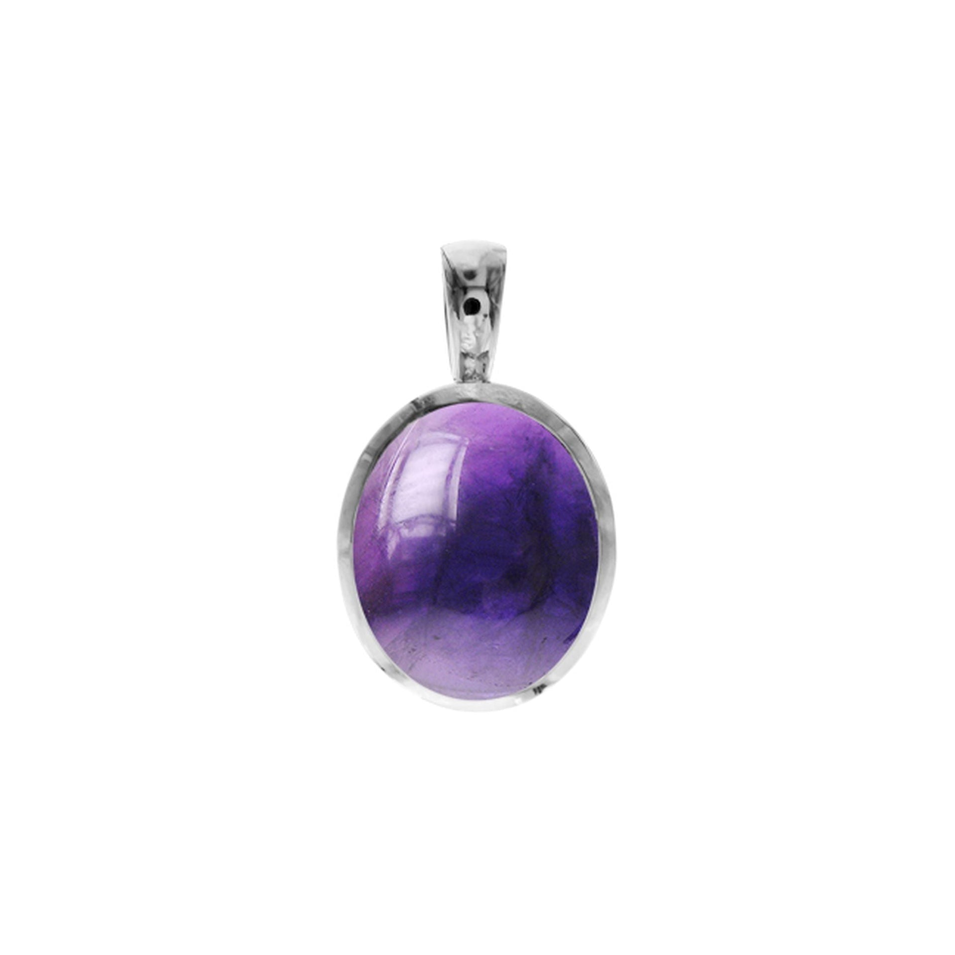 Samira basic oval amethyst pendant