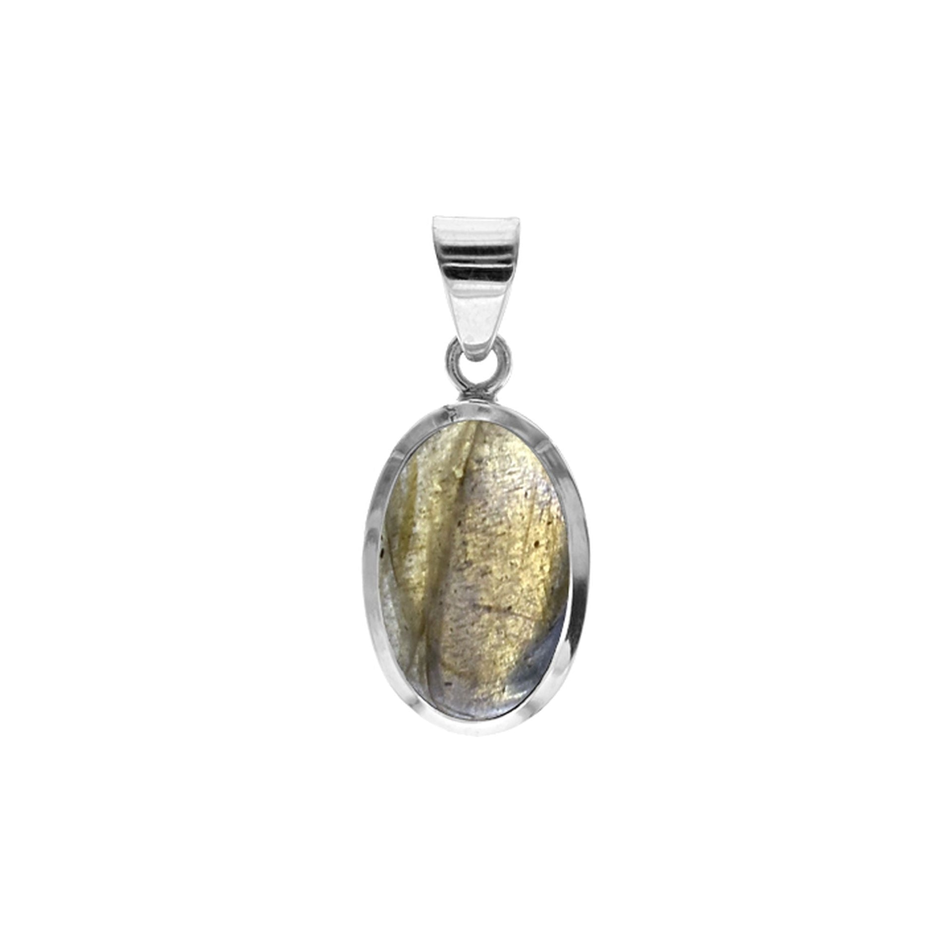 Samira 16x25mm simple oval labradorite pendant