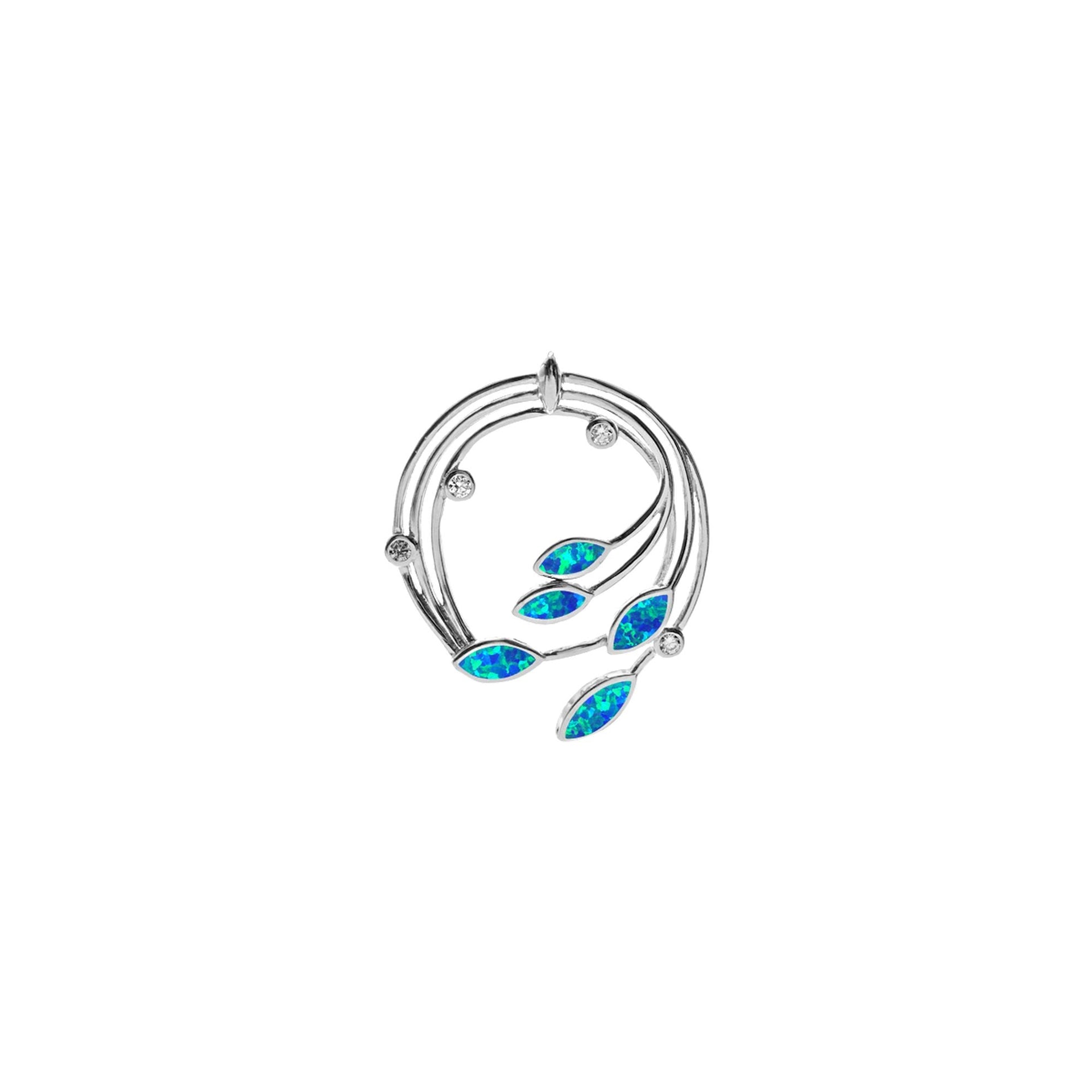 Aisha blue opalique garland pendant