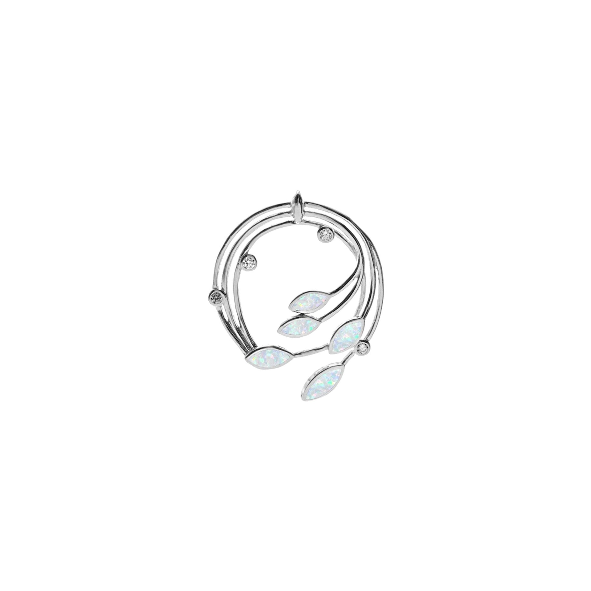 Aisha white opalique garland pendant