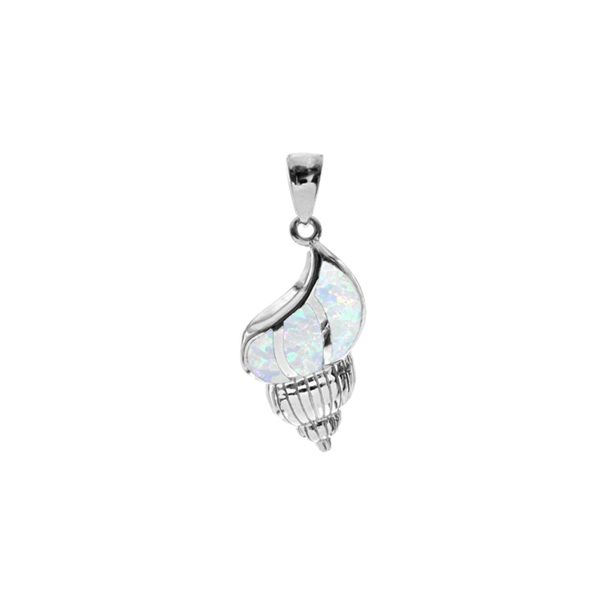 Ana white tulip shell pendant
