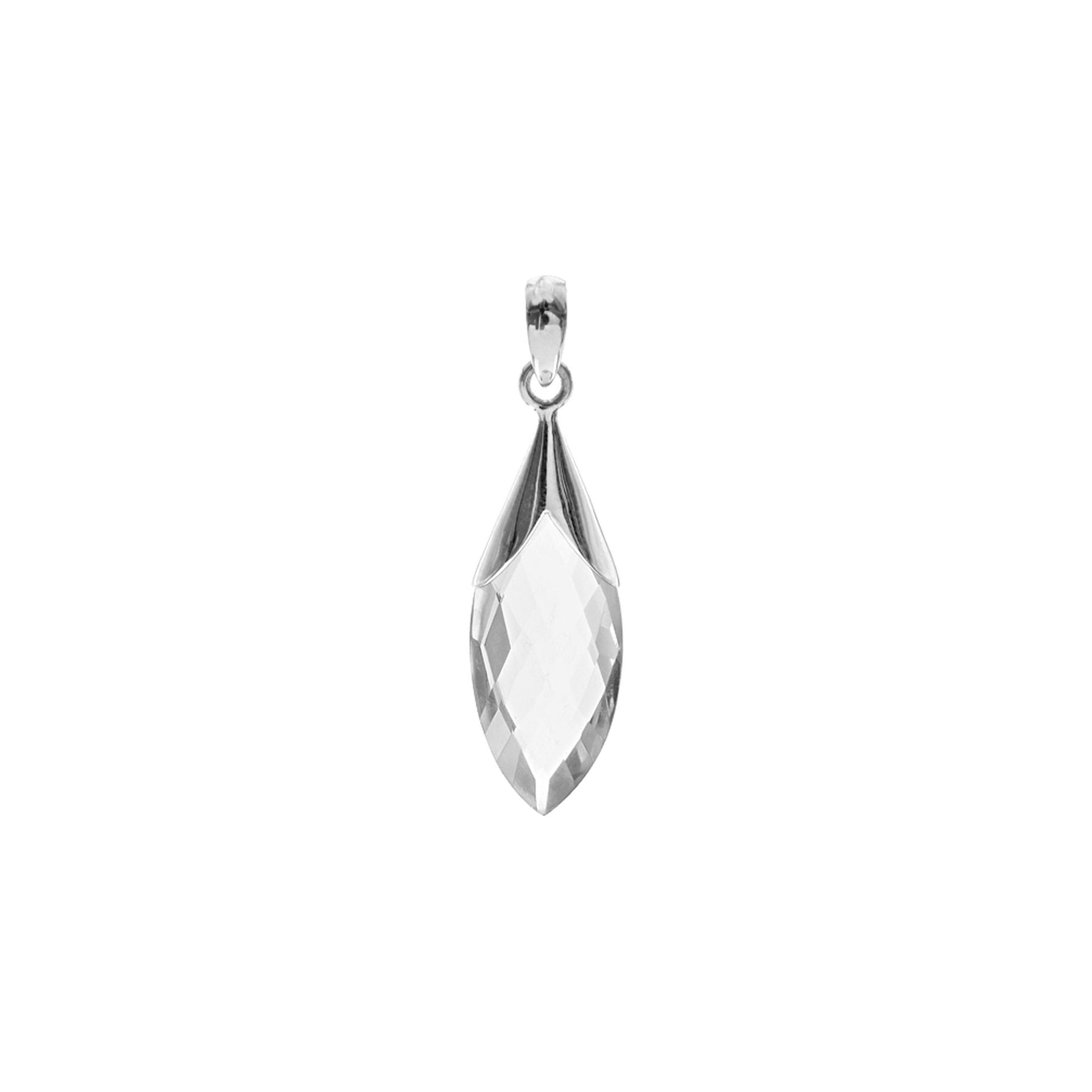 Viola marquis quartz capped pendant