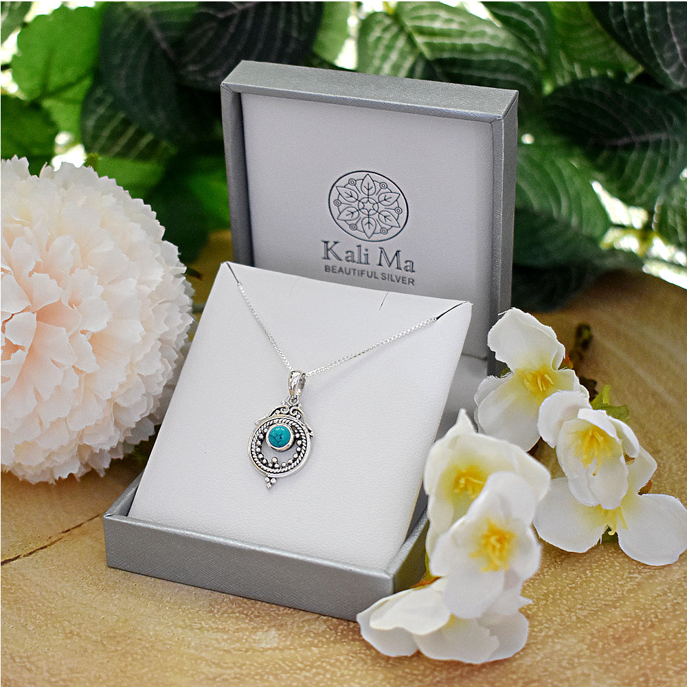 Catalina tribal turquoise pendant